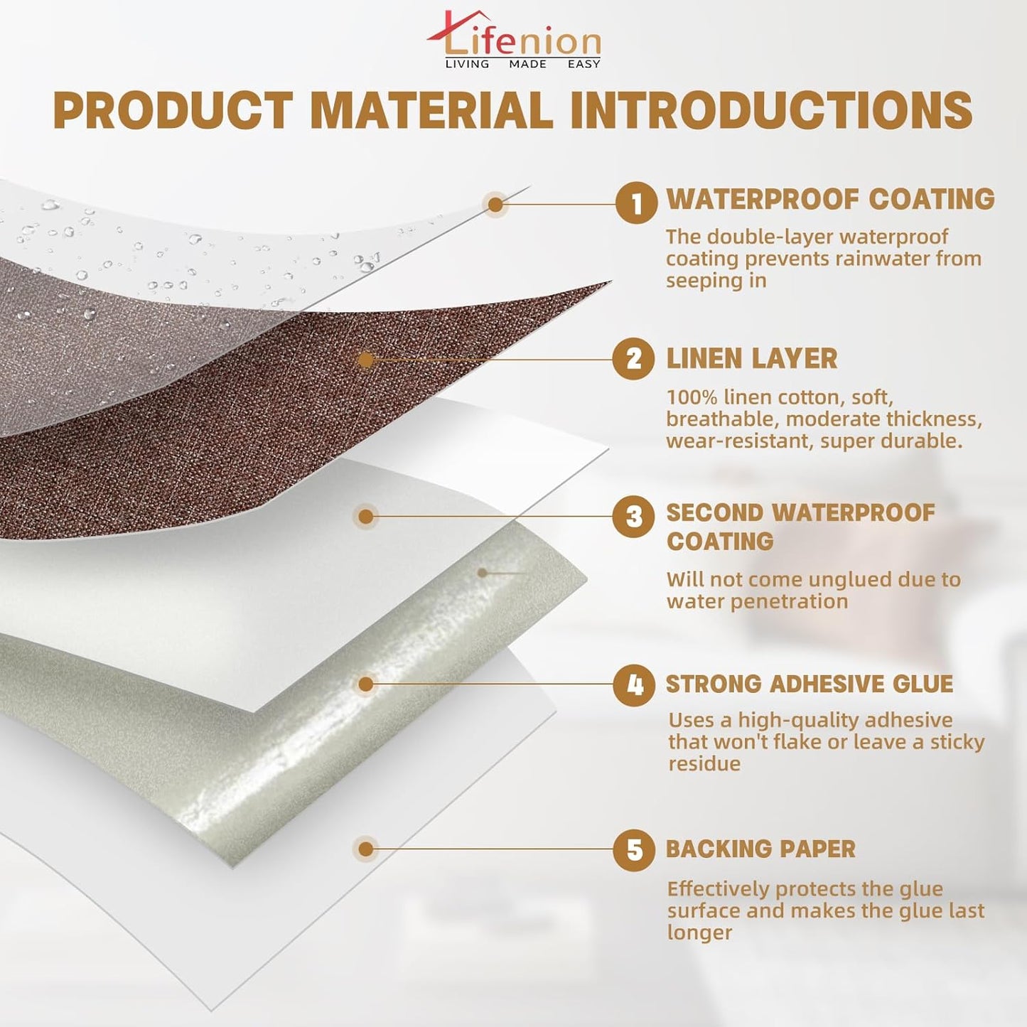 Fabric Repair Patches, Linen Self-Adhesive Fabric Repair Tape, Strong Sticky Linen Patch for Sofas, Tote Bags, Clothing, Car Seats, Furniture(Brown, 3.5X79 inch)