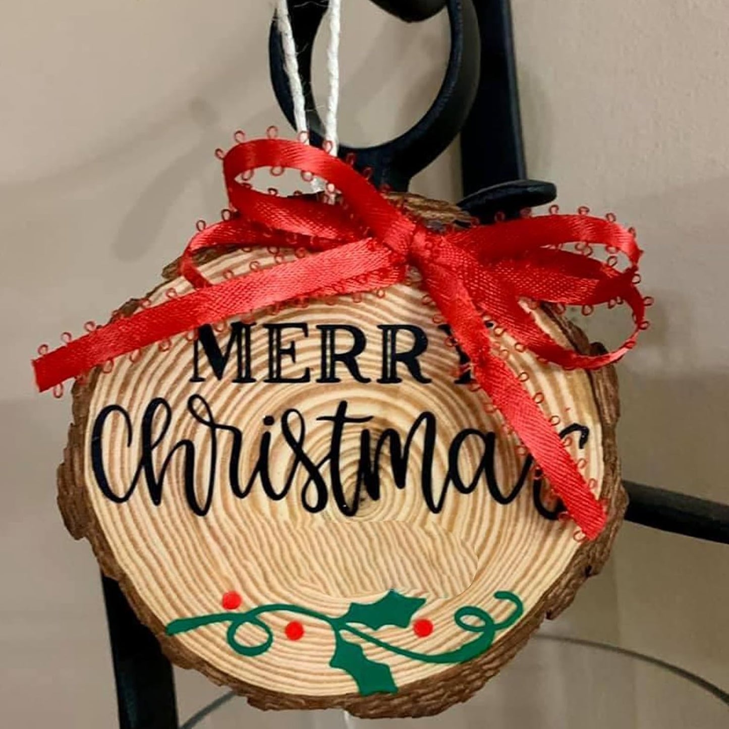 JEUIHAU 12 PCS 5.5-5.9 Inches Natural Unfinished Wood Slices, Round Wooden Tree Bark Discs, Wooden Circles for DIY Crafts, Christmas, Rustic Wedding Ornaments