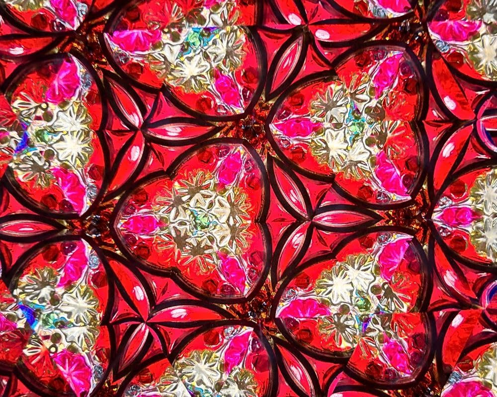 RII Handcrafted Etched Floral Pattern Lacquered Brass Kaleidoscope Includes Two Separate Turning Wheels-Unique Gift Ideas for Someone Special. (7"x1.25")