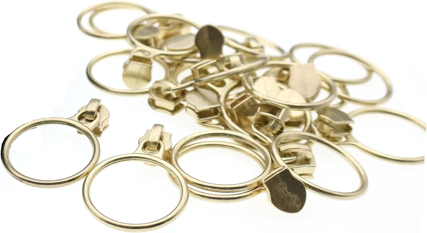 Leekayer #5 Metallic Nylon Coil Zippers by The Yard Bulk 10 Yards Black Zipper Tape with 25pcs Gold Ring Pull Sliders for DIY Sewing Tailor Craft Bag(Black Gold)