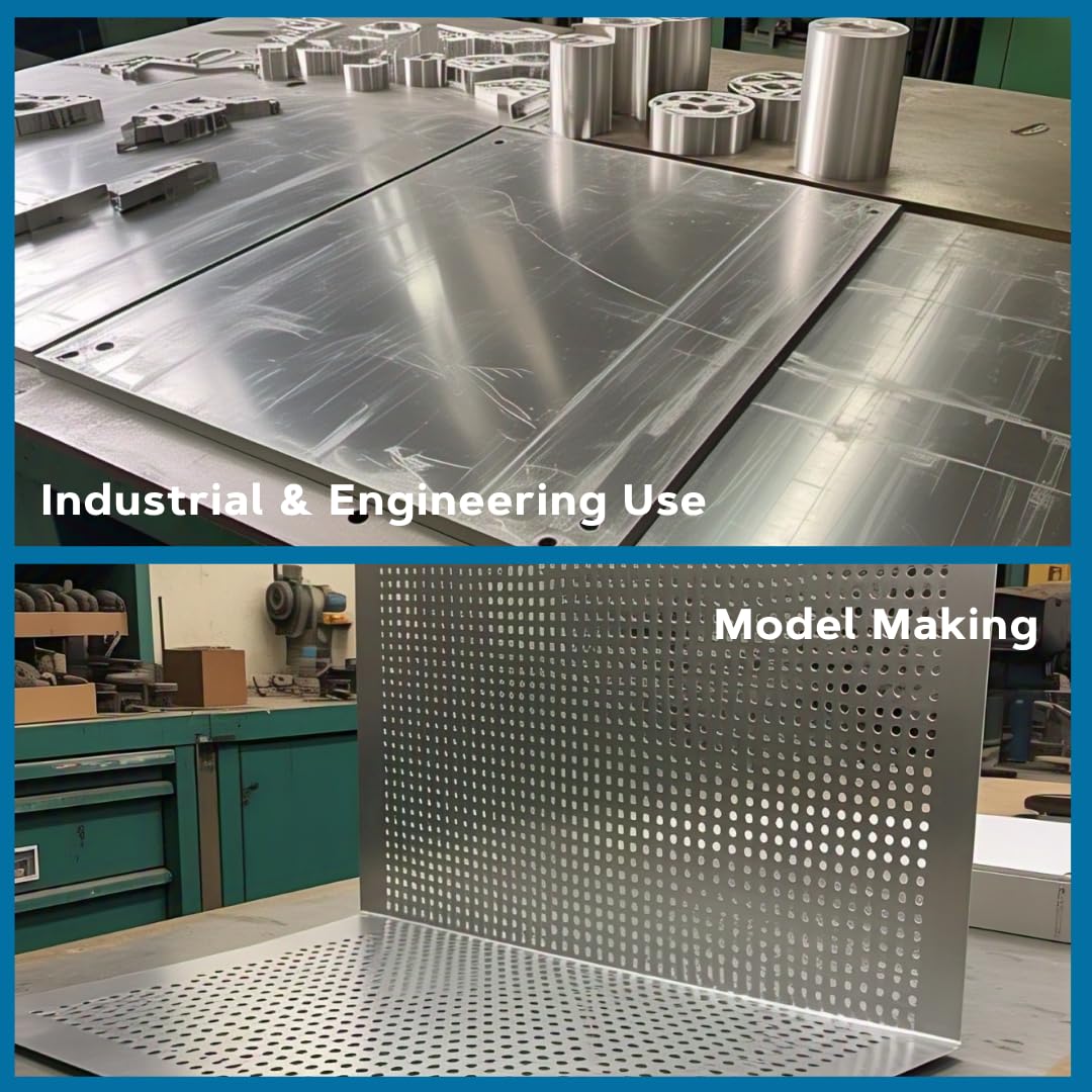 OnlineMetals 6061-T651 Aluminum Sheet – 6" x 12", 1/8" Thick, 2 Pcs | Flat Aluminum Plates for DIY Crafts, Hobby, Milling | Raw Metal Sheets for Jewelry Making, CNC, Cutting & Tooling Plate Use