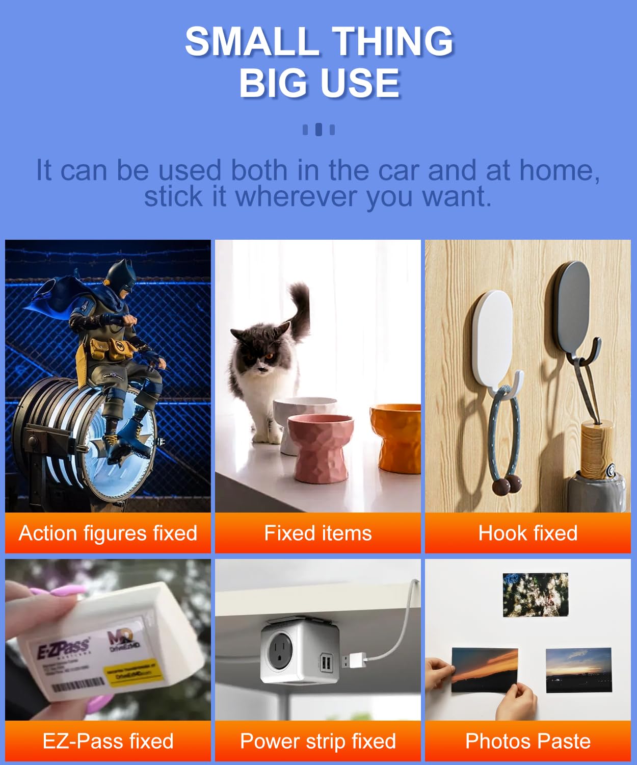 Double Sided Sticky Pads,Made of 3M VHB,Strong Adhesive Tape Squares Heavy Duty Waterproof Heat Resistant, Extreme Mounting Foam Tape,Car Home Outdoor Use, 12 Pcs 2.36x2.36 Inch