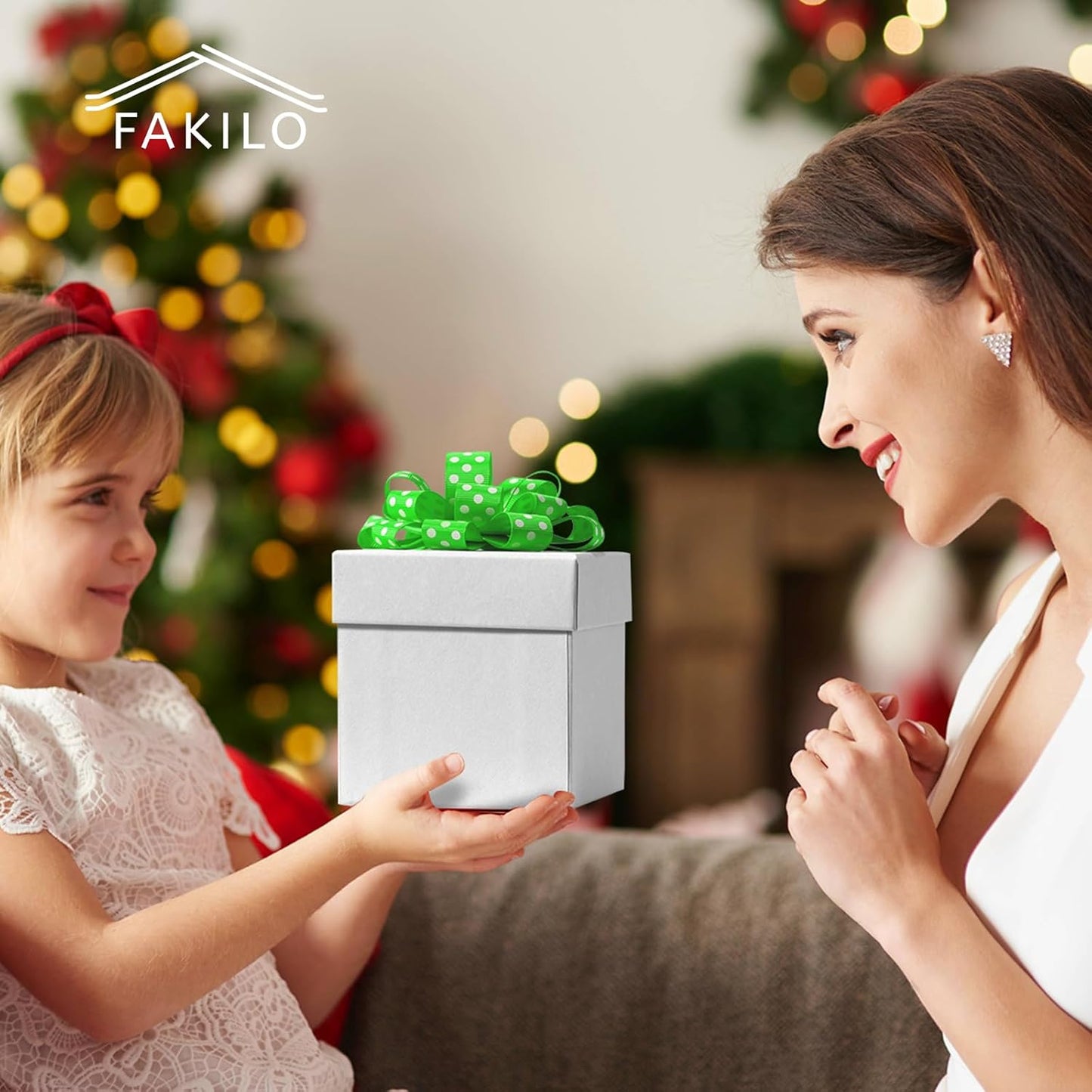 Polka Dot Grosgrain Ribbon 3/4 Inch, 25 Yards Spool Green and White Polka Dot Ribbon for Christmas Gift Wrapping DIY Crafts Hair Bows Wedding Party Decor Sewing and Home Decoration