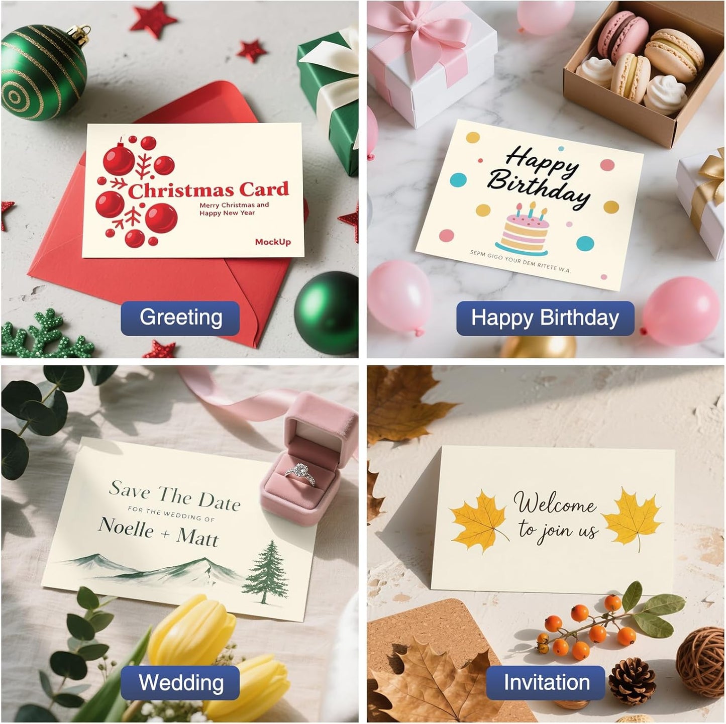 Cardstock 8.5 x 11 Inch 40 Sheets 190 gsm Heavyweight Card Stock Paper Off White Cardstock Printer Paper Perfect for Wedding Invitations, DIY Cards, Postcards, Photos, Art and Crafts