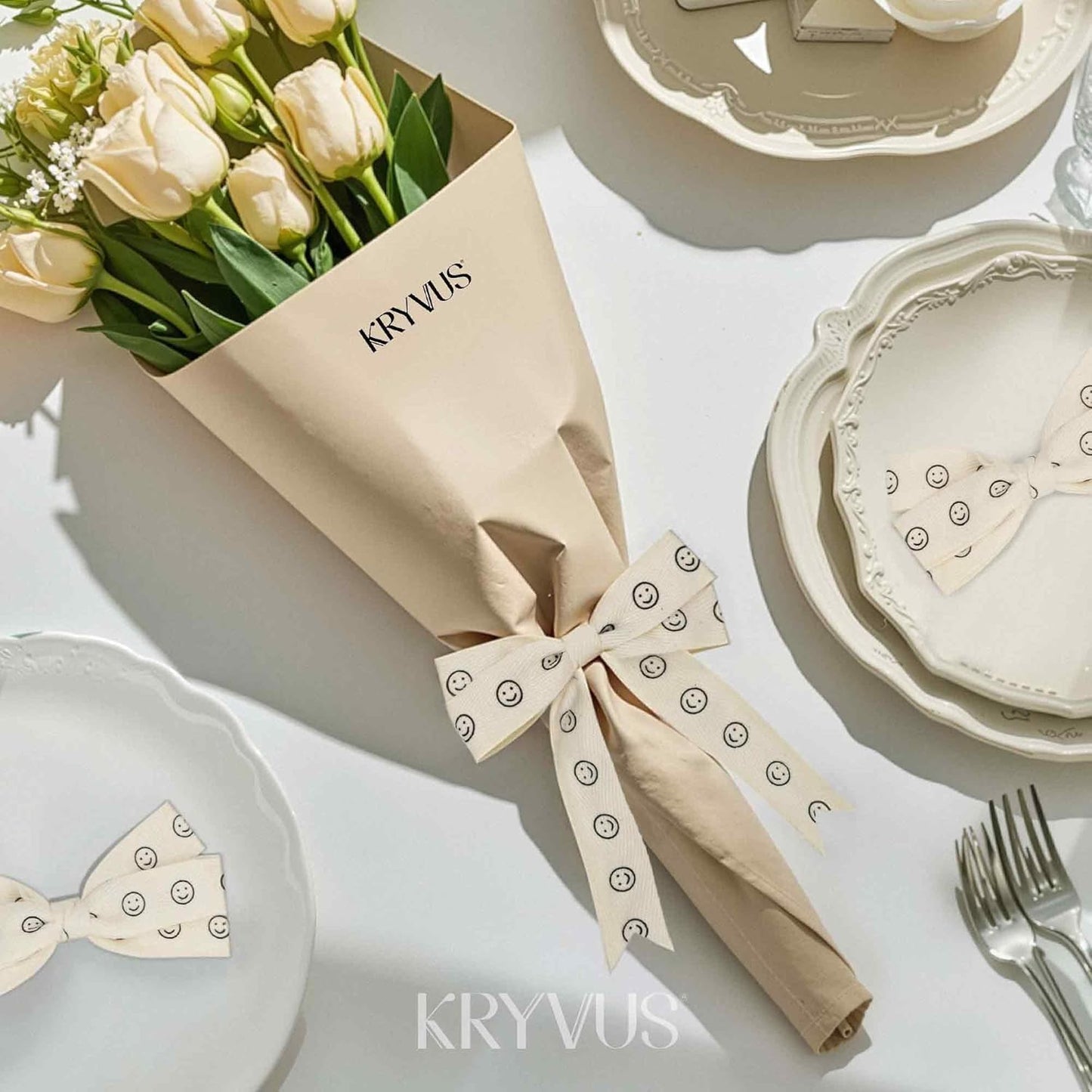 Smiley Faces Ribbon - 5/8 Inch x 12 Yards Natural Twill Tape Ribbon, Cotton Herringbone Ribbons for Gift Wrapping, Birthdays, Weddings, Christmas, Anniversaries, Valentine's Day, Mother's Day