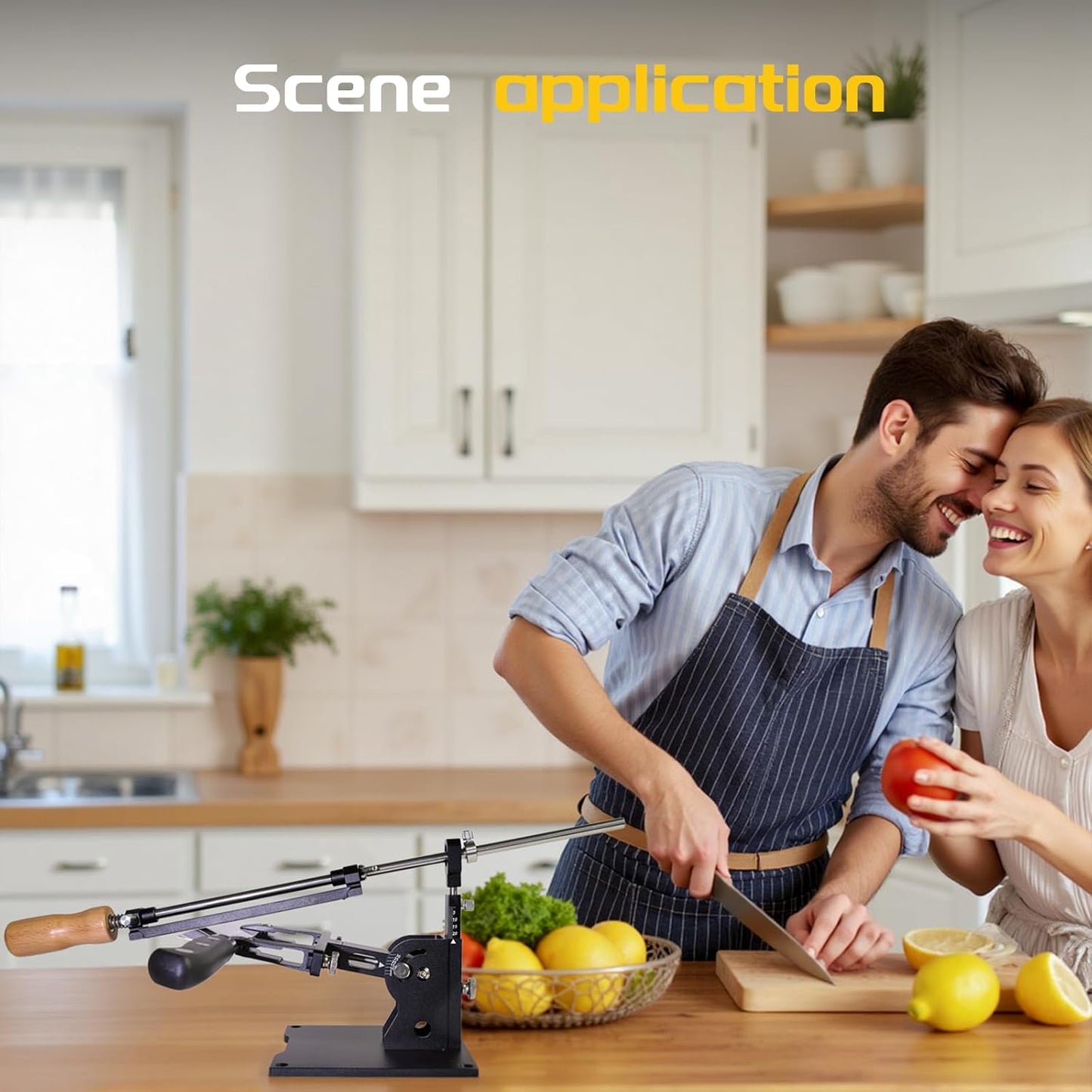 Adjustable Knife Sharpening Kit - Diamond Stones from Repair (320) to Polish (2000) for Dull Blades | Angle Guide for Chef, Hunting, Pocket Knives