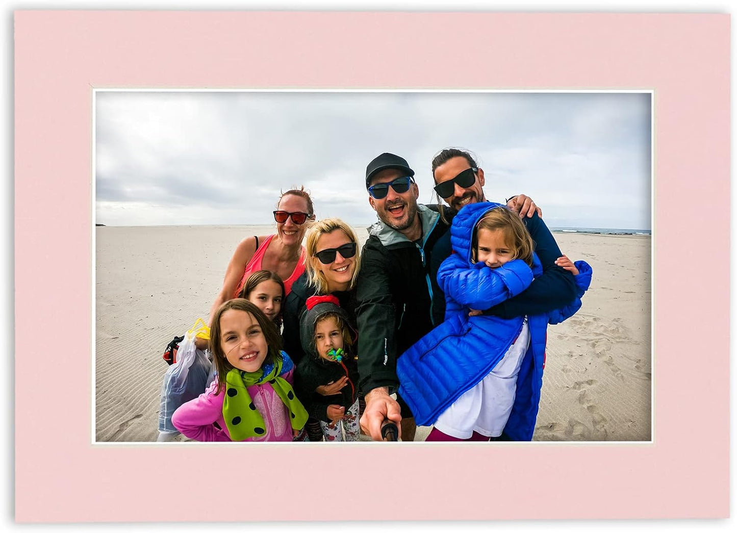 11x14 Mat for 8.5x11 Photo - Precut Soft Pink Picture Matboard for Frames Measuring 11 x 14 Inches - Bevel Cut Matte to Display Art 8.5 x 11 Inches - Acid Free ONE MAT with Backing Board & Clear Bag