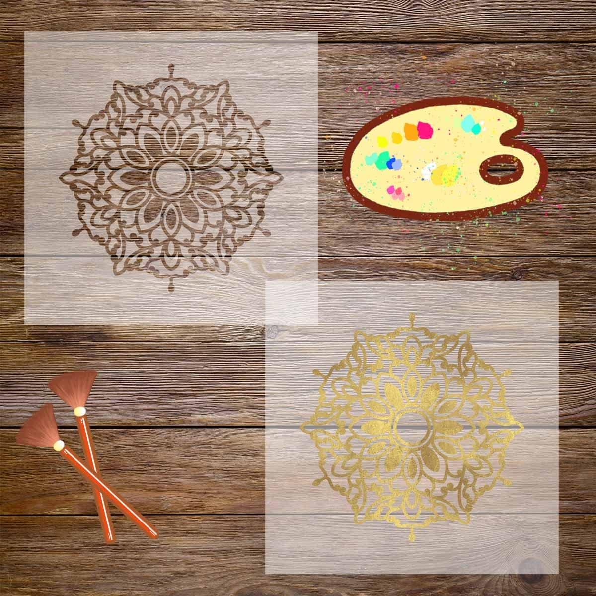 12 Pack 4 Mil Clear Mylar Stencil Sheets, 12" x 12" Blank Stencils, Reusable Template Material, Make Your Own Stencil Compatible Vinyl Cutting Maching