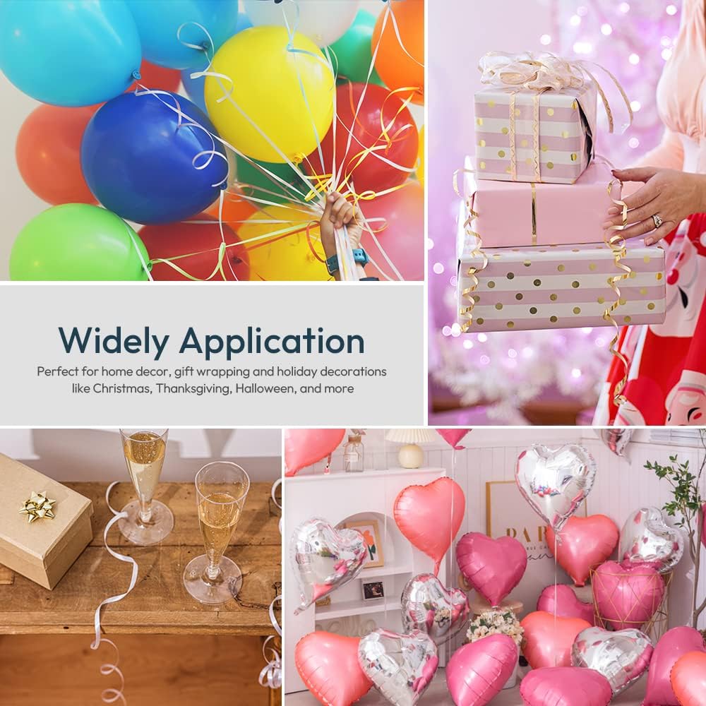 KMER LIFE Premium Red Curling Ribbon, 1/5" Wide x 500 Yards Christmas Curling Ribbons for Gift Wrapping, Party Decoration, Balloon String, Ribbons for Florist Flower (1 Roll)