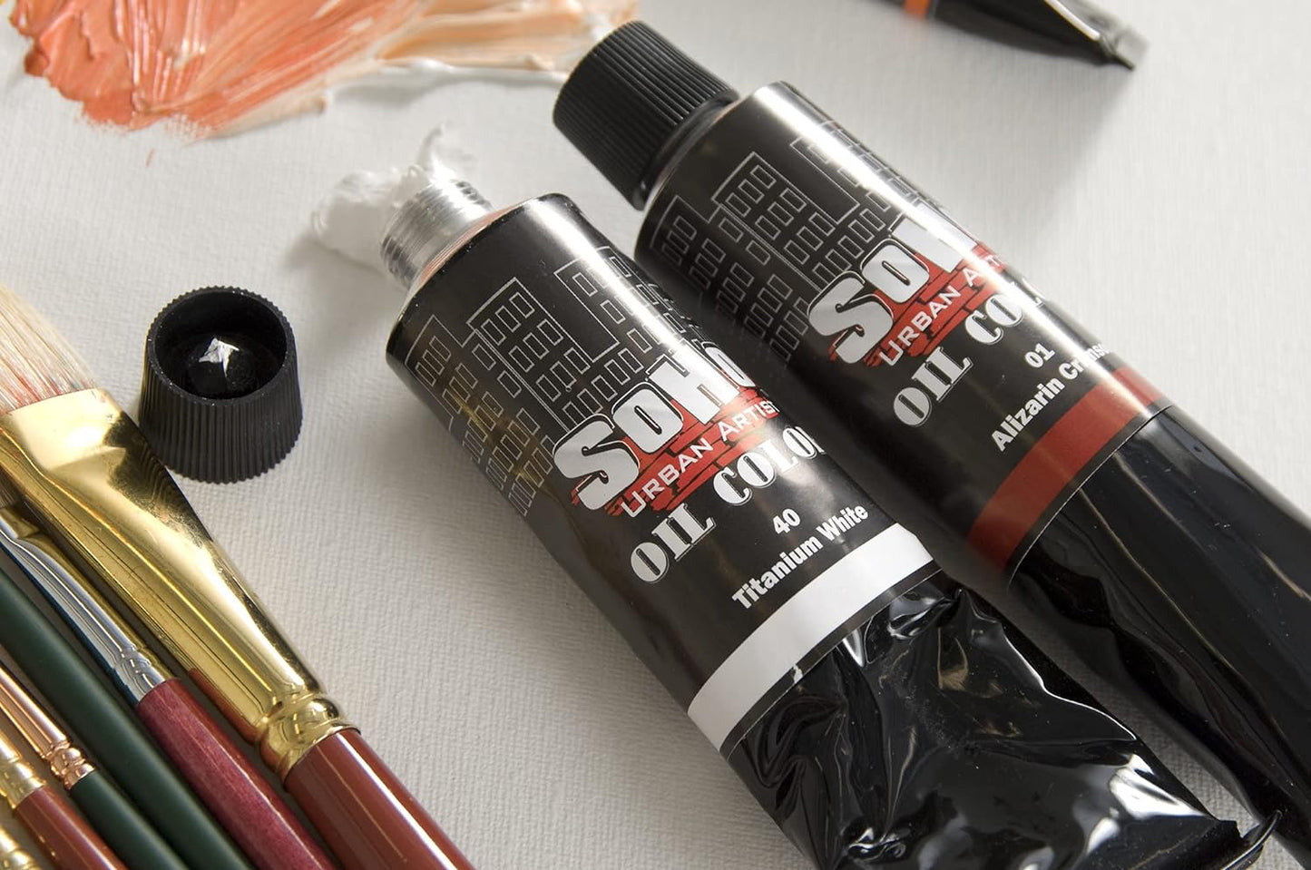Soho Urban Artist Oil Paint - Alizarin Crimson, 170 ml Tube - Best Valued Oil Colors for Painting, Excellent Pigment Load