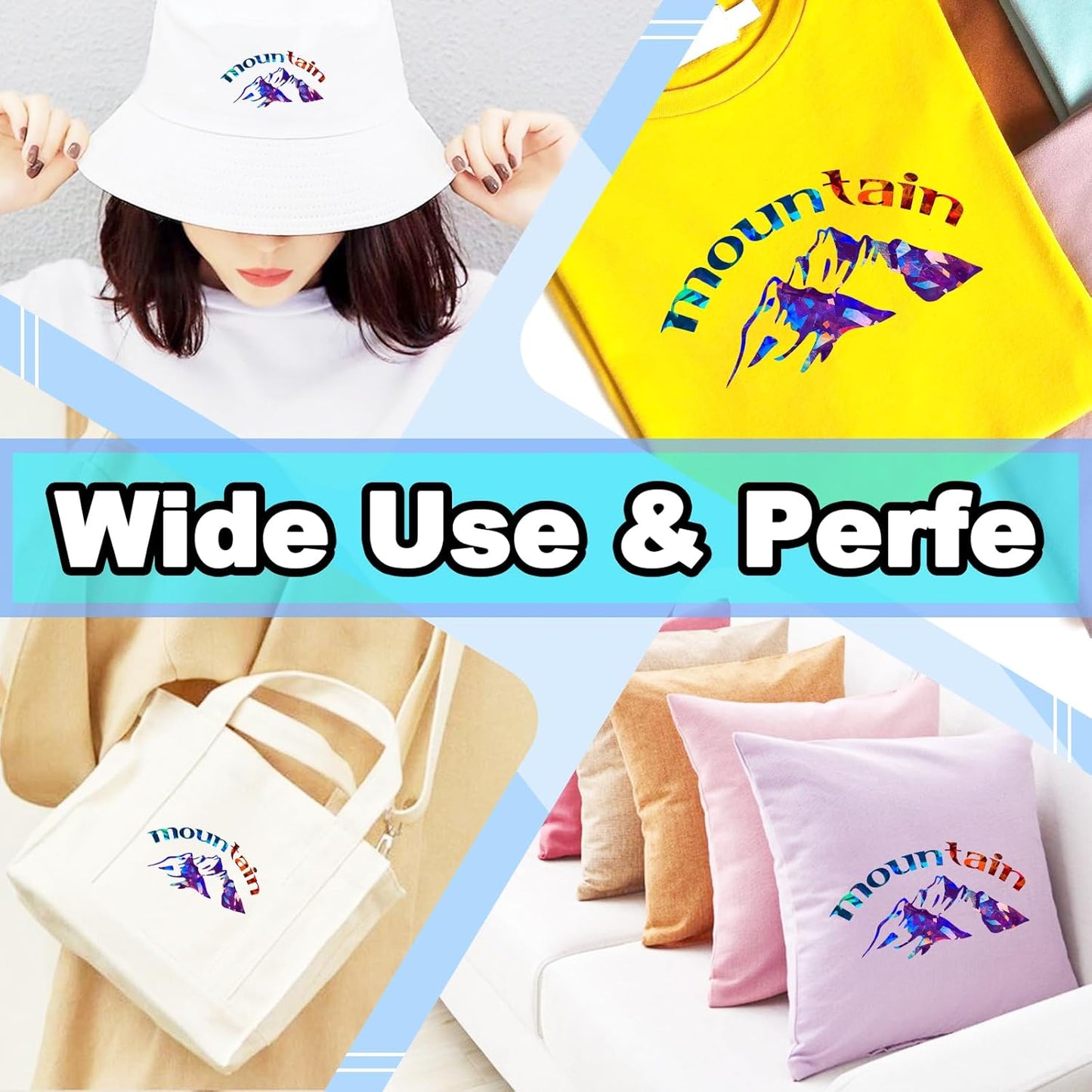 ROFISUESheet MetallicFoil HeatTransferVinyl12Inch*10Inch*12pcsBundleChrome HTV VibrantColors for Stunning T-Shirt DesignsPerfect forDIY (Foil Engraved Film in Thunder Color, 12Inch*10Inch*12pcs)