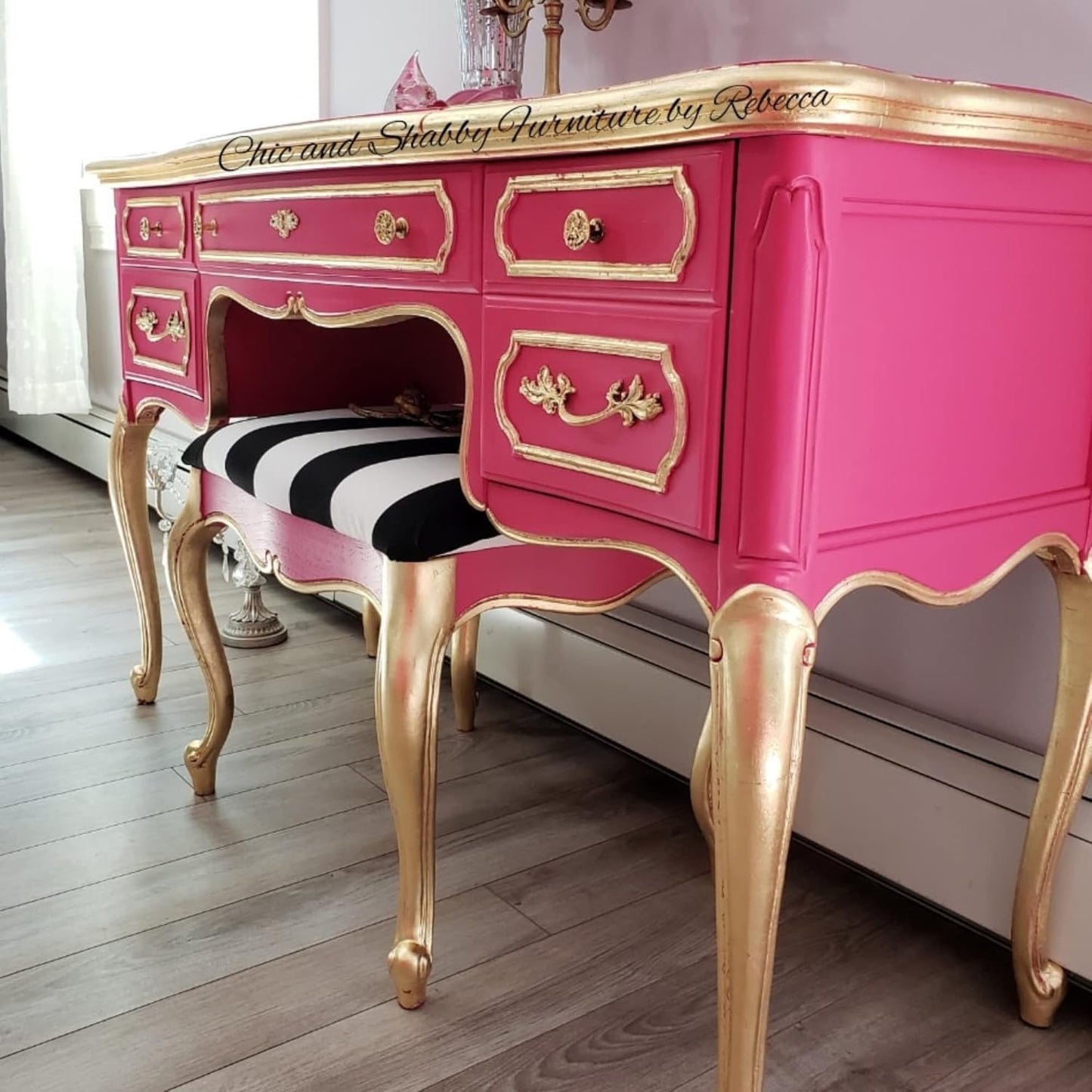 Dixie Belle Paint Company Chalk Finish Furniture Paint - Peony (4oz) - Matte Hot Pink Chic Chalk Mineral DIY Furniture Paint