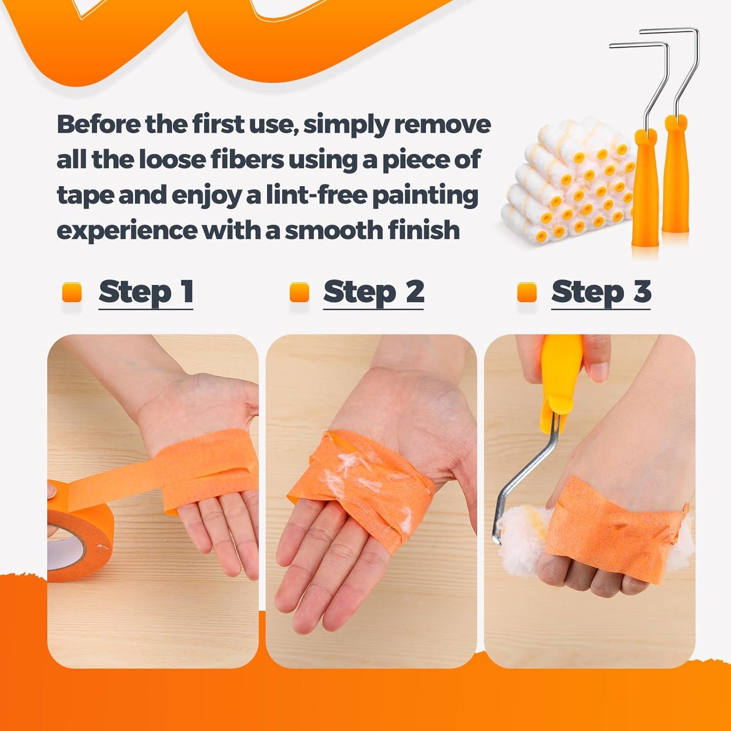 Leumoi 160 Pcs 4 Inch Paint Roller Covers with 2 Holder Microfiber Mini Small Paint Roller Kit for Painting Walls House Home