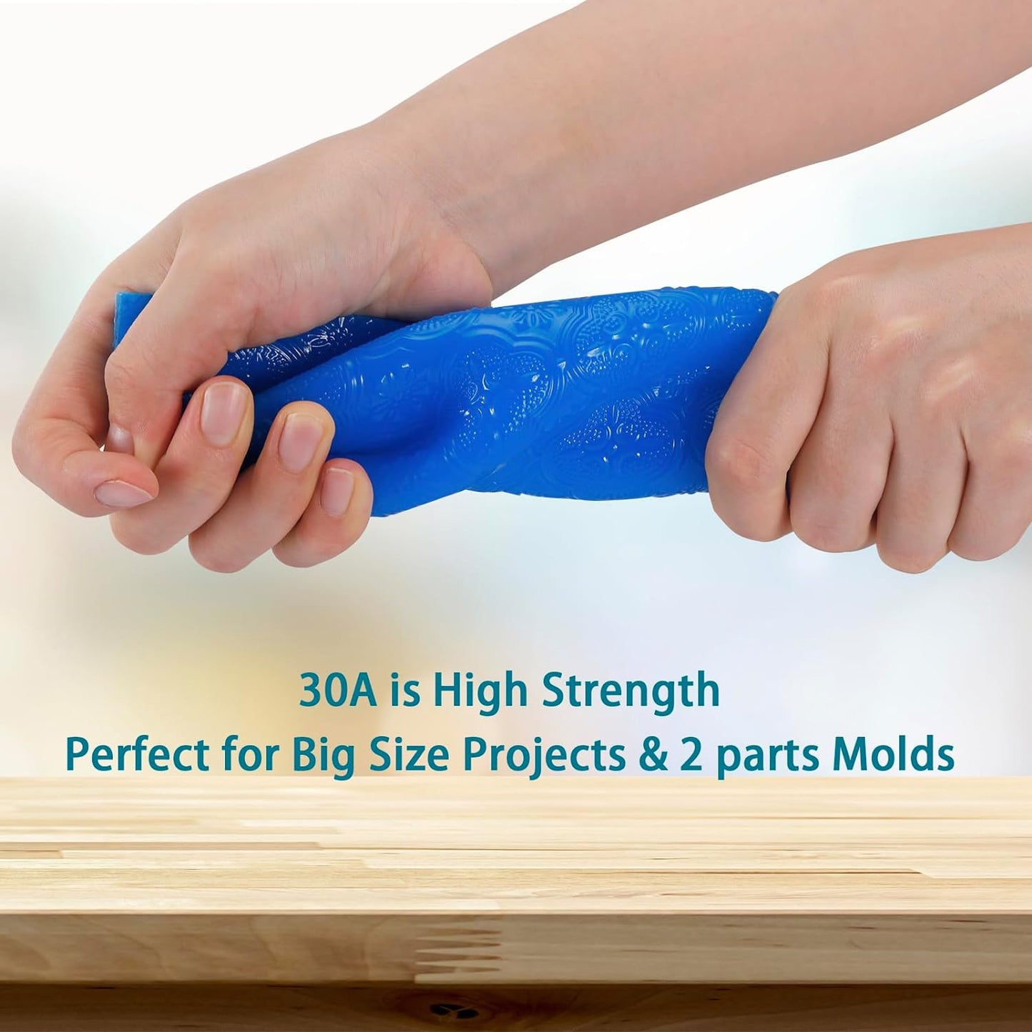 BBDINO Silicone Mold Making Kit, Liquid Silicone for Molds Making 30A Clear, High Strength Silicon Rubber 1 Gallon 8.8 Lbs 1:1 by Volume Ideal for Mold Casting of Resin/Jewelry/Candle/Concrete/Plaster