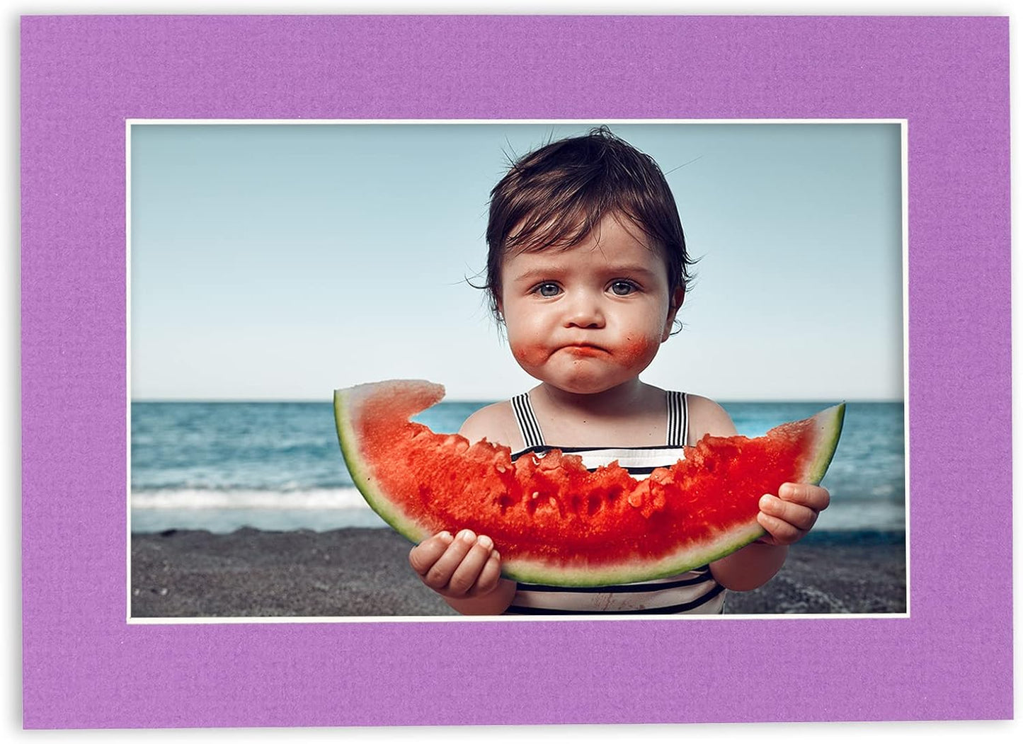 6x8 Mat for 8x10 Frame - Precut Mat Board Acid-Free Dark Purple 6x8 Photo Matte Made to Fit a 8x10 Picture Frame, Premium Matboard for Family Photos, Show Kits, Art, Picture Framing, Pack of 10 Mats