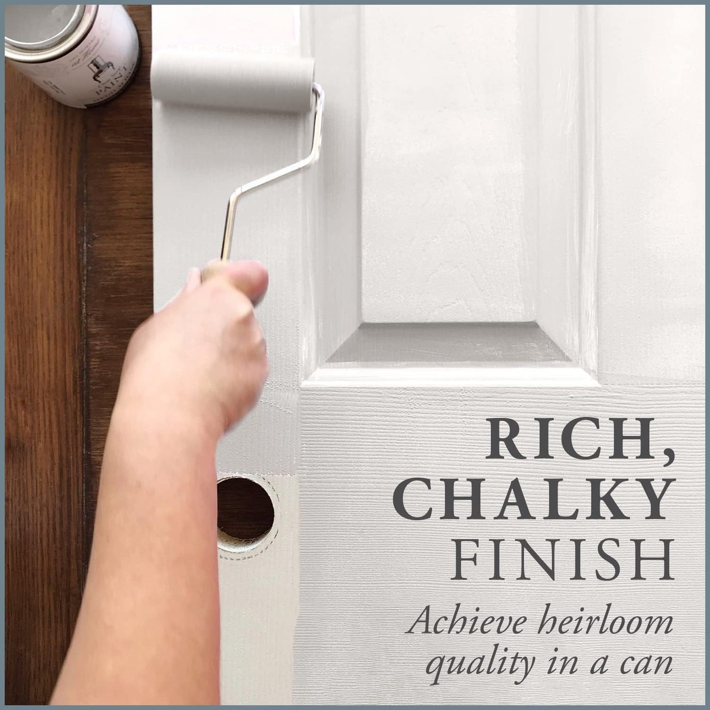 AMY HOWARD AT HOME Chalk-Based One Step Paint for Furniture, Cabinetry, Decor, Finish, and More | No Stripping, Sanding, or Priming | Ultra-Light Base | 32 Ounce | Italian Silver