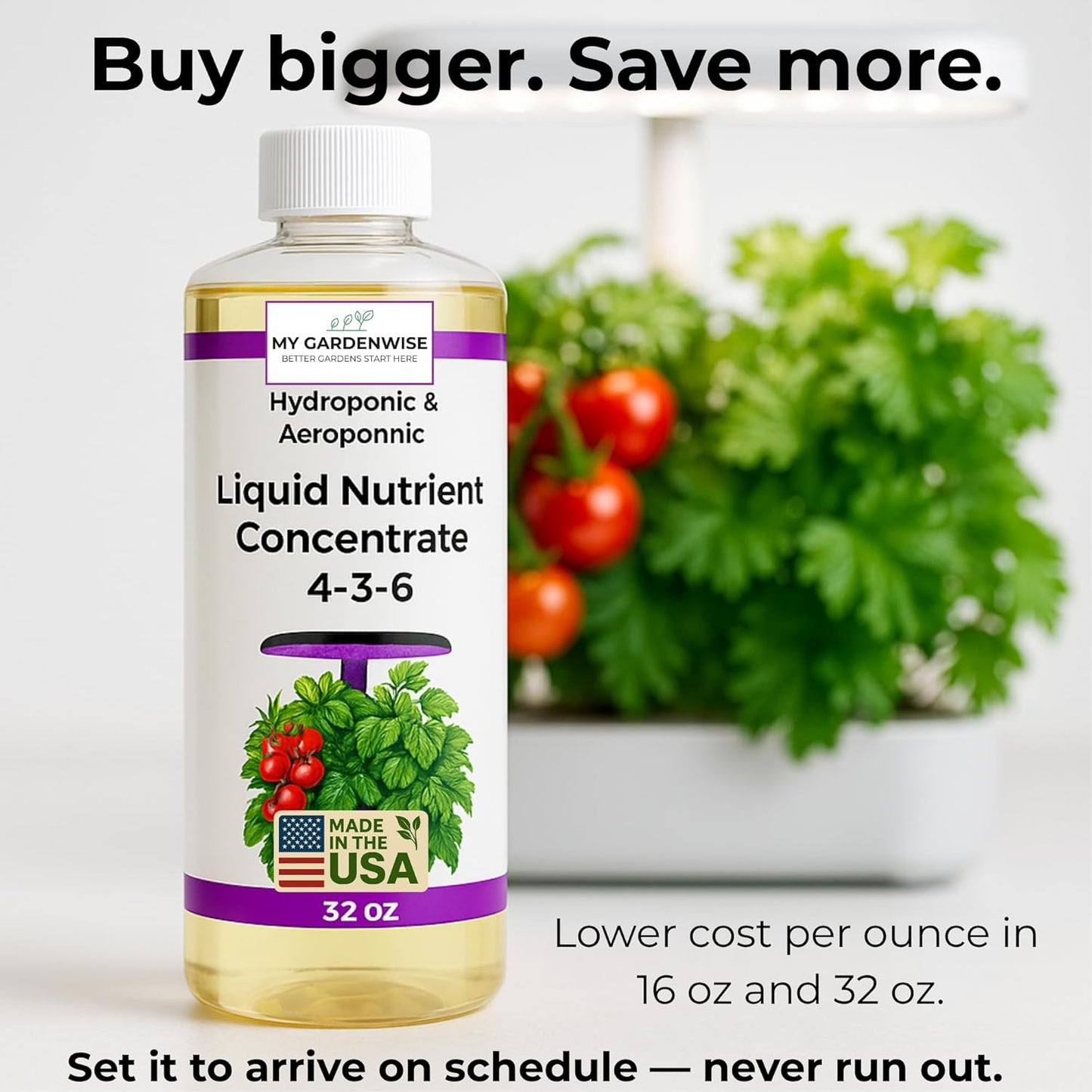 Liquid Plant Food β Hydroponics Nutrients for Indoor House Plants, Tomato, Strawberry, Lucky Bamboo, Lettuce, Vegetable Garden & Herbs β Aero Nutrients Liquid Fertilizer for All Growing Systems (16oz)