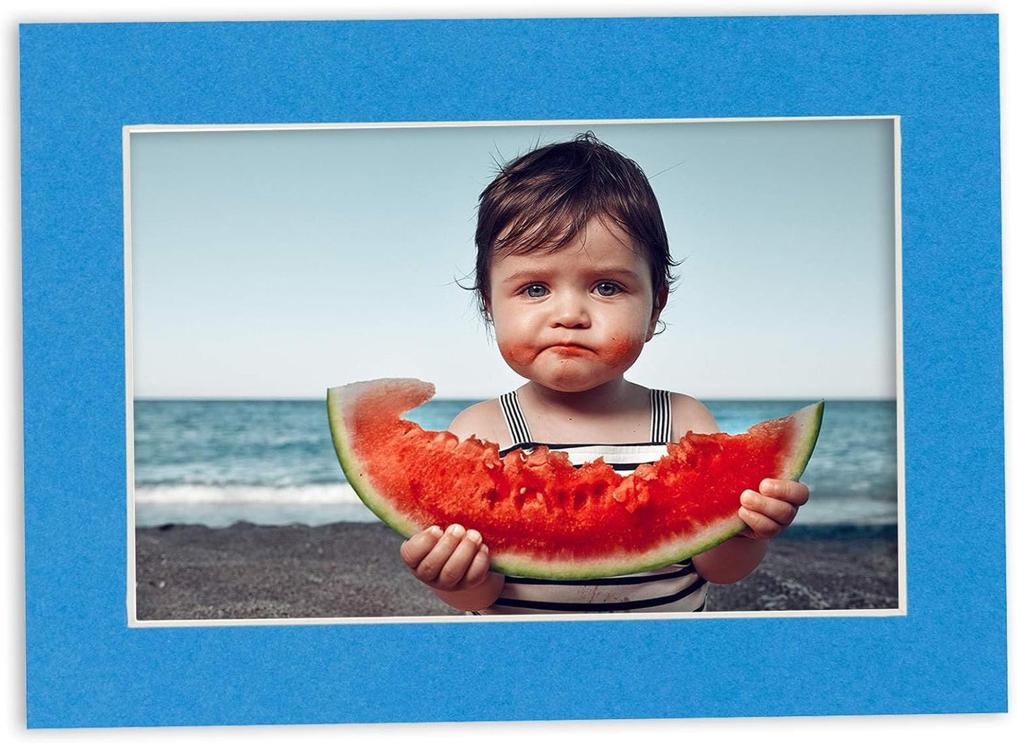 11x14 Mat for 8.5x11 Photo - Precut Bay Blue Picture Matboard for Frames Measuring 11 x 14 Inches - Bevel Cut Matte to Display Art Measuring 8.5 x 11 Inches - Acid Free Pack of 100 MATS