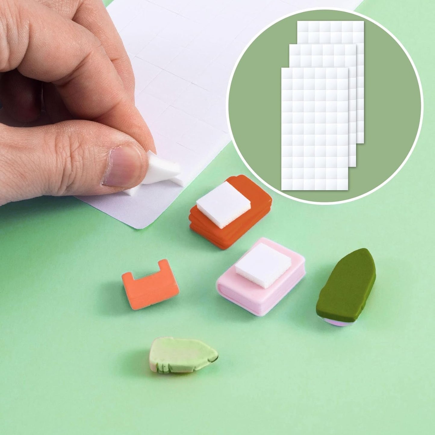 6 Sheet Double-Sided Foam Adhesive Squares, 2 Sizes 3D Square Foam Tape for Crafts, Pre-Cut Foam Mount Adhesive Strips for DIY, Scrapbooks, Office - 990pcs