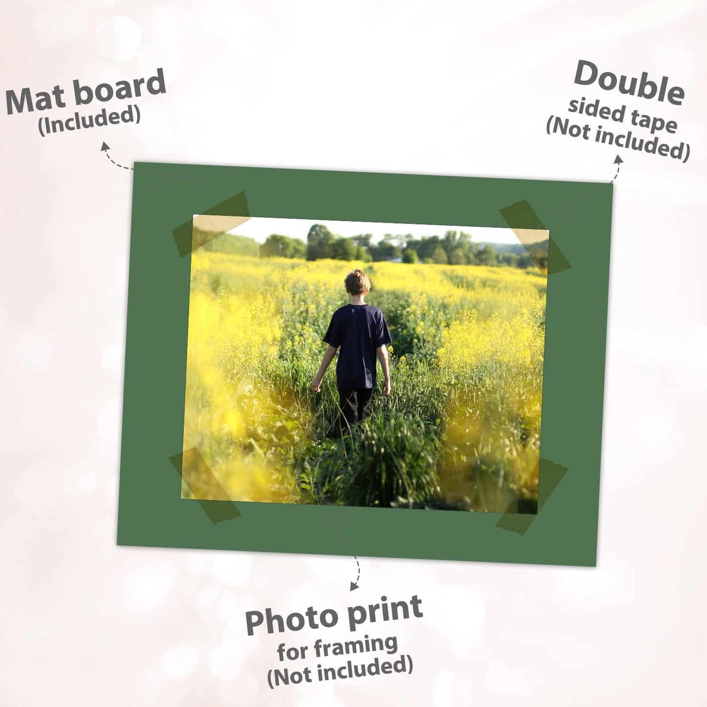 Golden State Art, 11x14 Matboard Mat Board Blanks - Assortment Color Uncut Mats for DIY Projects, Presentation Boards, Art Crafts (20 Pack)