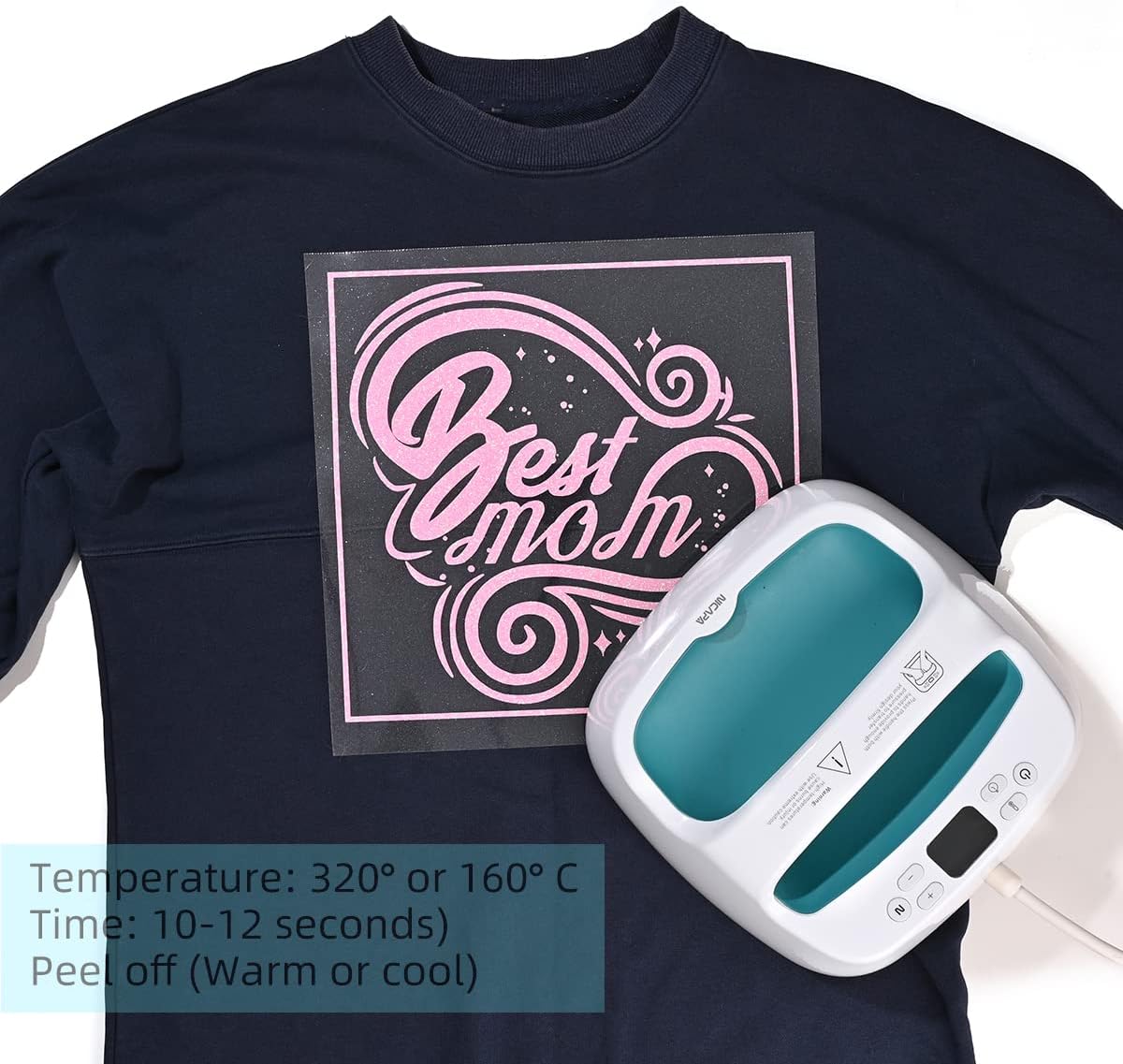 Rainbow Pink Glitter HTV Heat Transfer Vinyl Bundle 8 Sheets-12 x12 Iron on for DIY Shirts Gifts