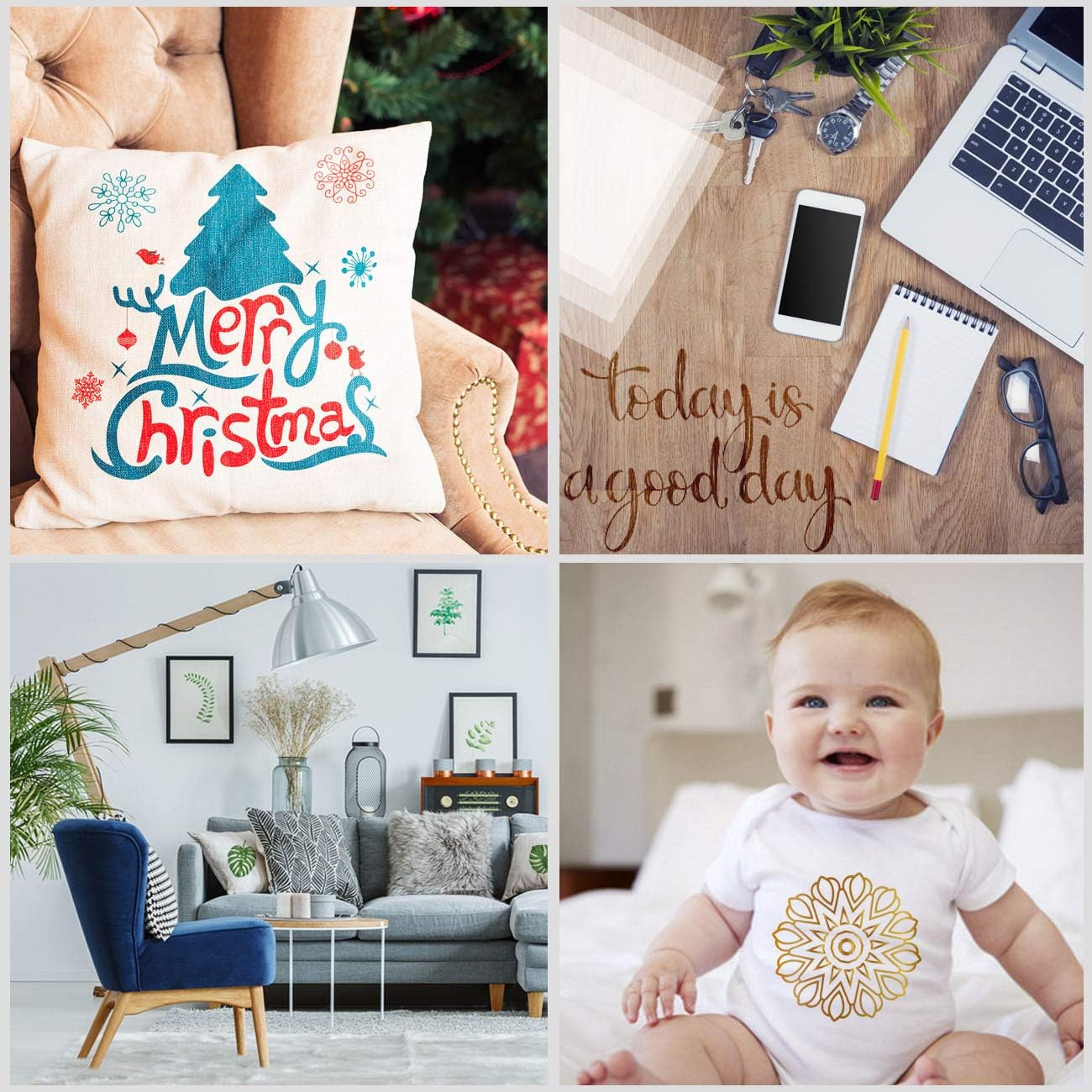 16 Pack 6 Mil Clear Mylar Stencil Sheets, 12" x 12" Blank Reusable Plastic Template Sheets for Cricut, Laser Cutting, Gyro-Cut Tool Template Material