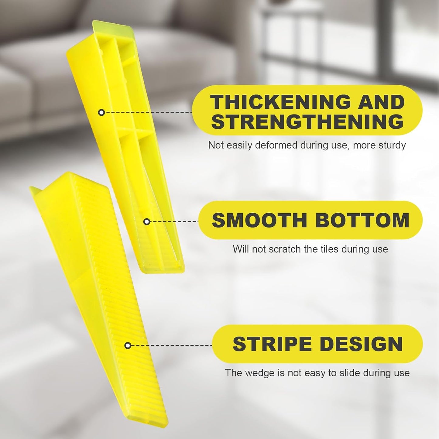 DGSL Tile Leveling System Tile Wedges, 400PCS Reusable Tile Leveling Wedges for 1/8", 1/16", 1/32" Tile Spacers, Tile Leveling Clips and Tile Leveler Installation