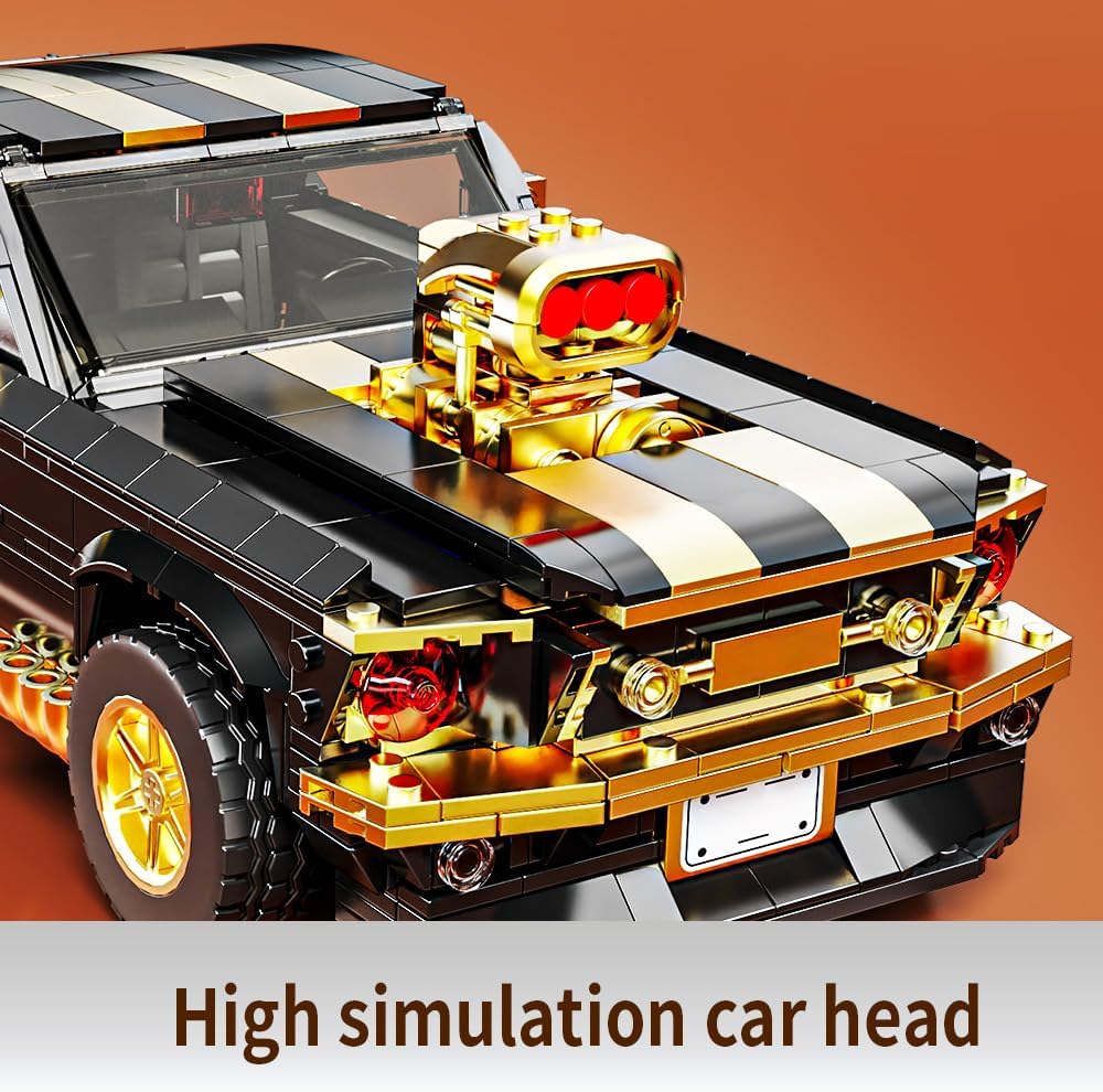 1:10 MOC Sports GTRS Car Building Blocks Toys Boys or Adults Kits, Building Set Raceing Car Model,Cars for Boys Age 14,(1680 Pieces)