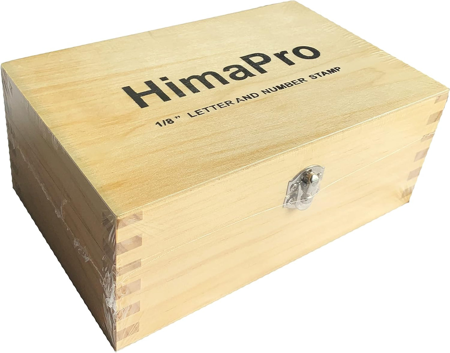 HimaPro Letter and Number Stamp Set 36pcs 40Cr Alloy Steel Metal Stamp Number & Letter Punch Set in a Wooden case (3mm 1/8 Inch)