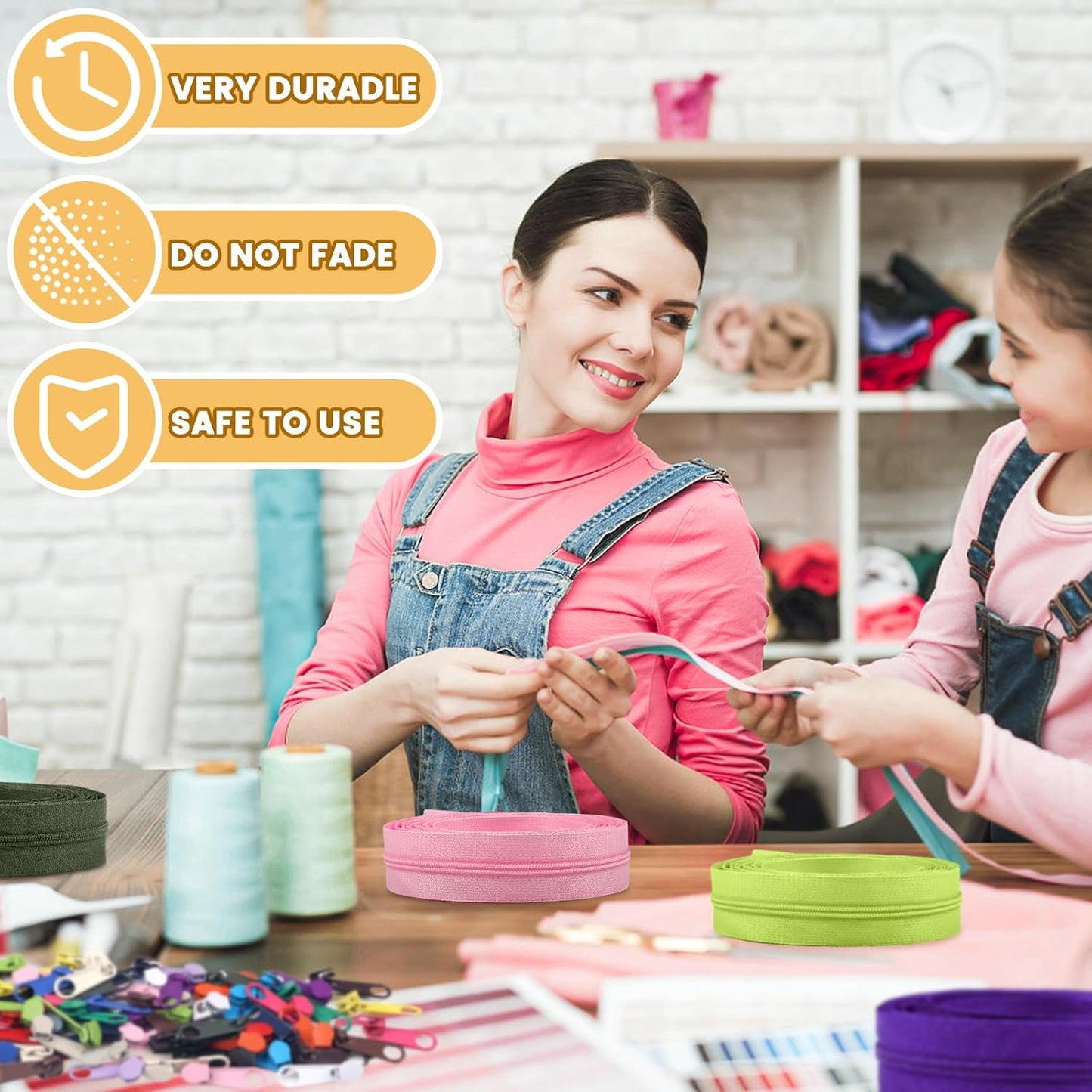 DOITEM 62 Yards 20 Pieces Sewing Zippers #3 Nylon Coil Zippers Assorted Zipper for Sewing with 80 Zipper Sliders for DIY Tailor Sewing Crafts Supplies, 20 Color