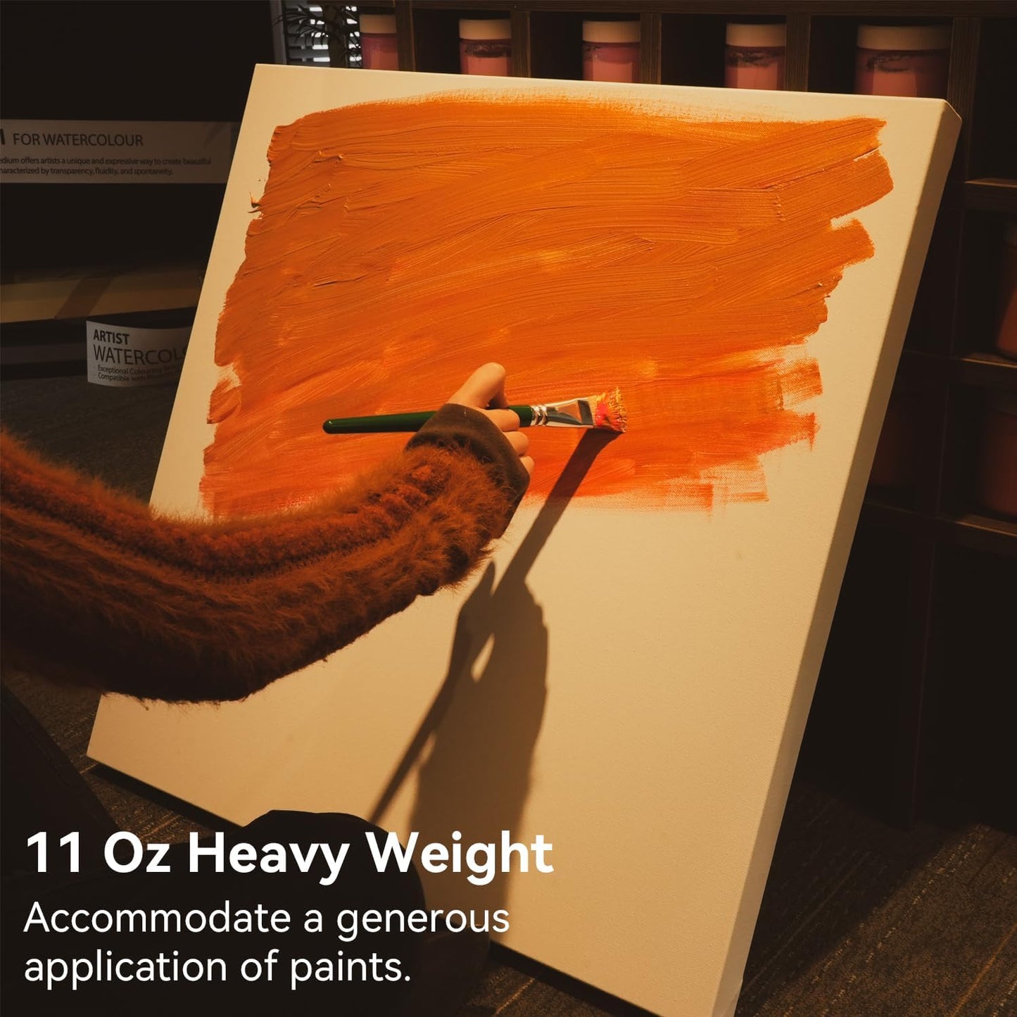 PHOENIX 20x24 Inch 2 Pack Gallery Canvas - 1.5 in Thick Large Canvases for Painting - Deep Edge 100% Cotton 11 Oz. Gesso Primed White Blank Professional Canvas Oil & Acrylic Paints