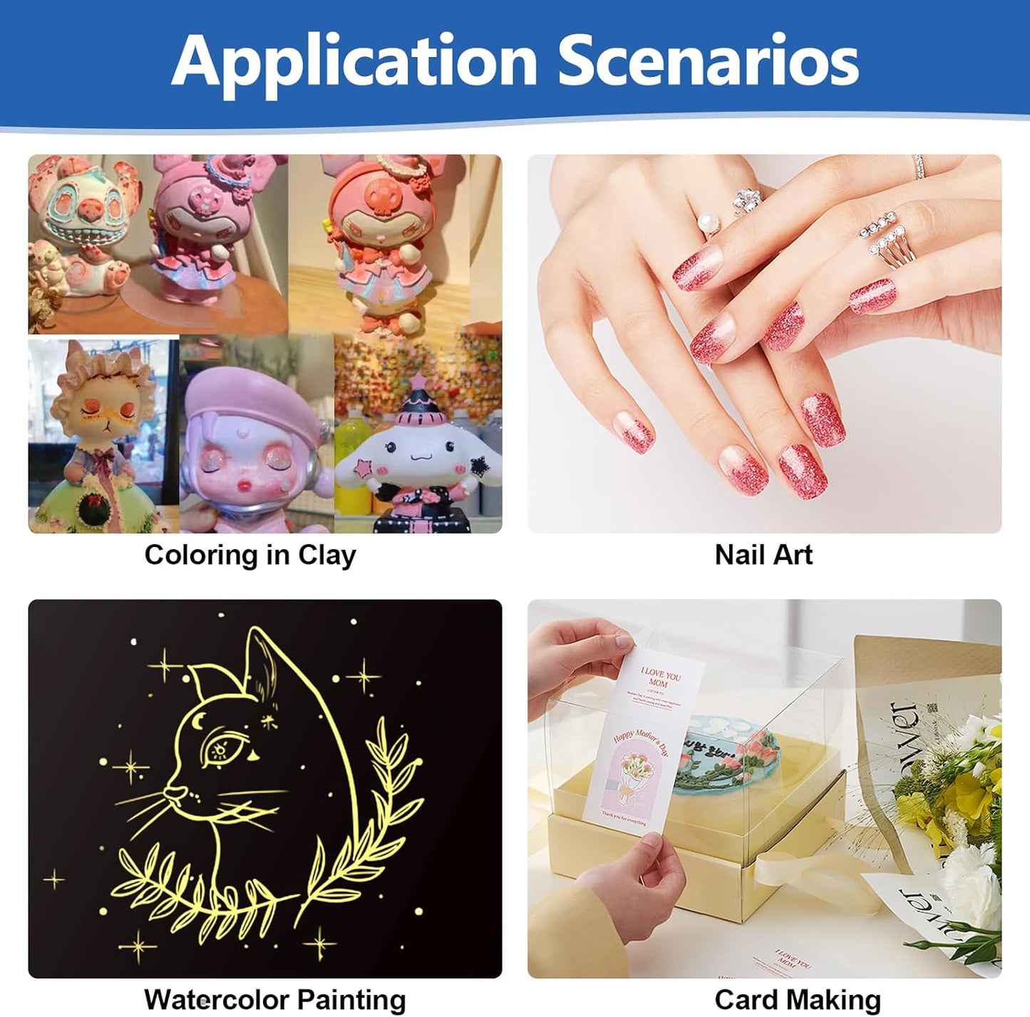 Mini Glitter Watercolor Paint Set with Paper, 12 Colors Shimmer Metallic Watercolour Painting Sets, Solid Pearl Water Color Paints for Adult, Kids(3ml 12 Colors)