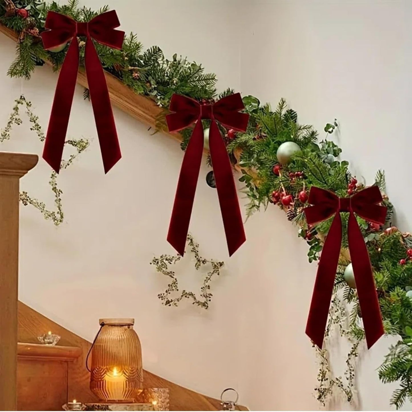 15 Yards Velvet Ribbon 1-1/2 Inch Single Face Red Velvet Ribbon Spool Prefect for Wedding, Ribbons for Gift Wrapping, Christmas Tree Ornaments Wreath Hair Bows, Ribbons for Crafts