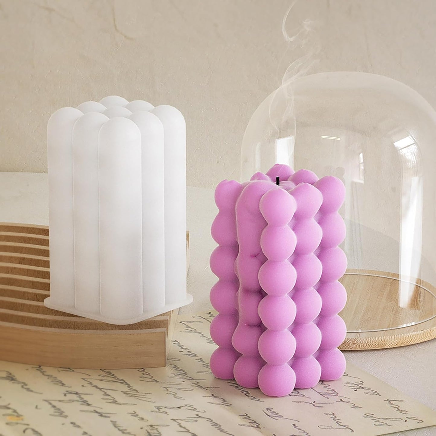 Ball Pillar Cylinder Heart Cylinder Resin Casting Mold Resin Making Molds Silicone Mold for Candle Home Decorate 3D Animal Mold Candle Making Mold