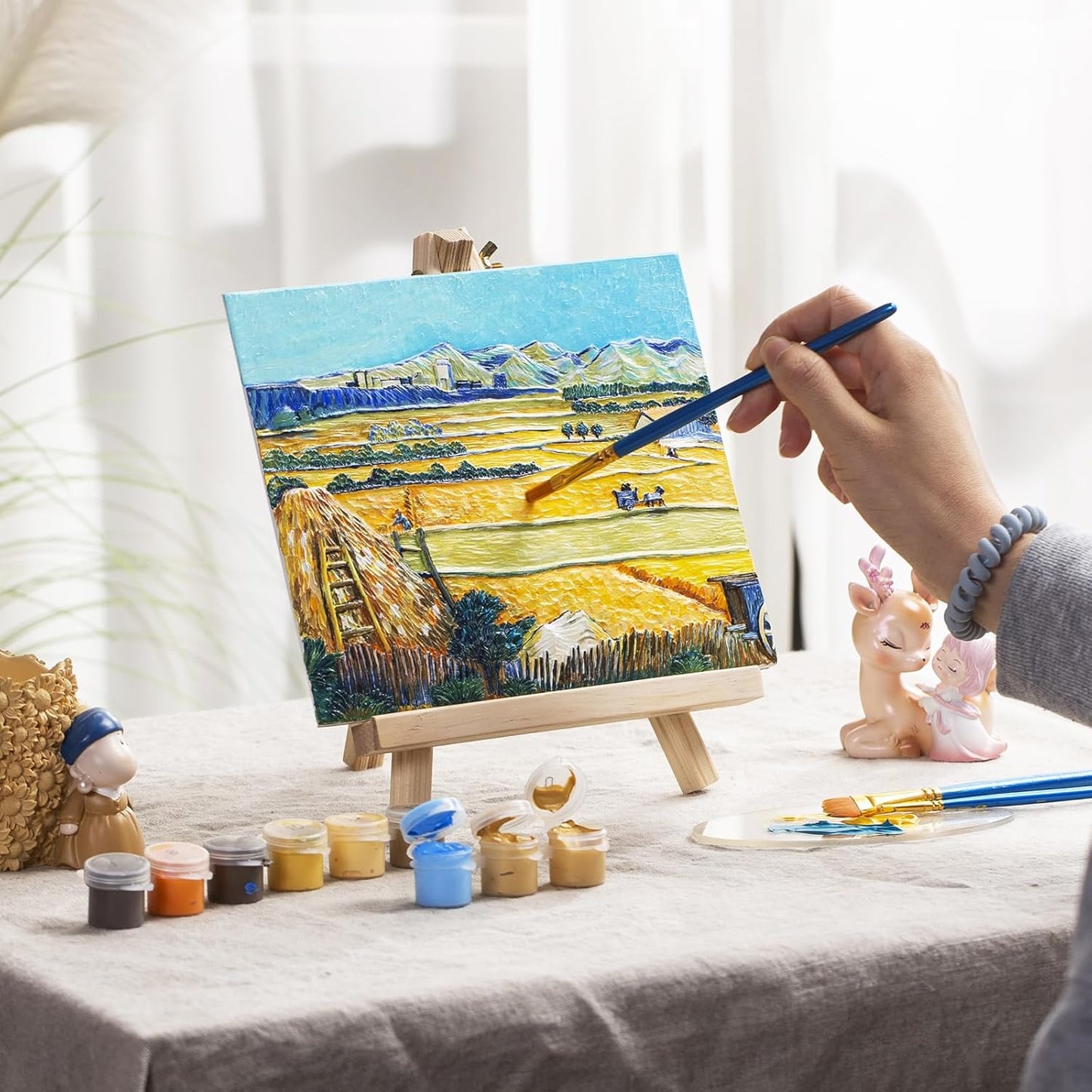 FUMILE Canvas Boards for Painting 8x8, 6 Pack Canvases for Painting Primed Acid Free Blank Canvas Panels for Painting Canvas for Classroom and Painting Parties.