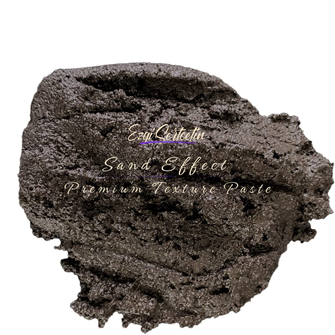 Premium Sand Effect Texture Paste | 6oz by Volume | Unique Metallic Colors | Excellent Sand Texture Effect | by Ezgi Sertcetin (Metallic Somé Gold)