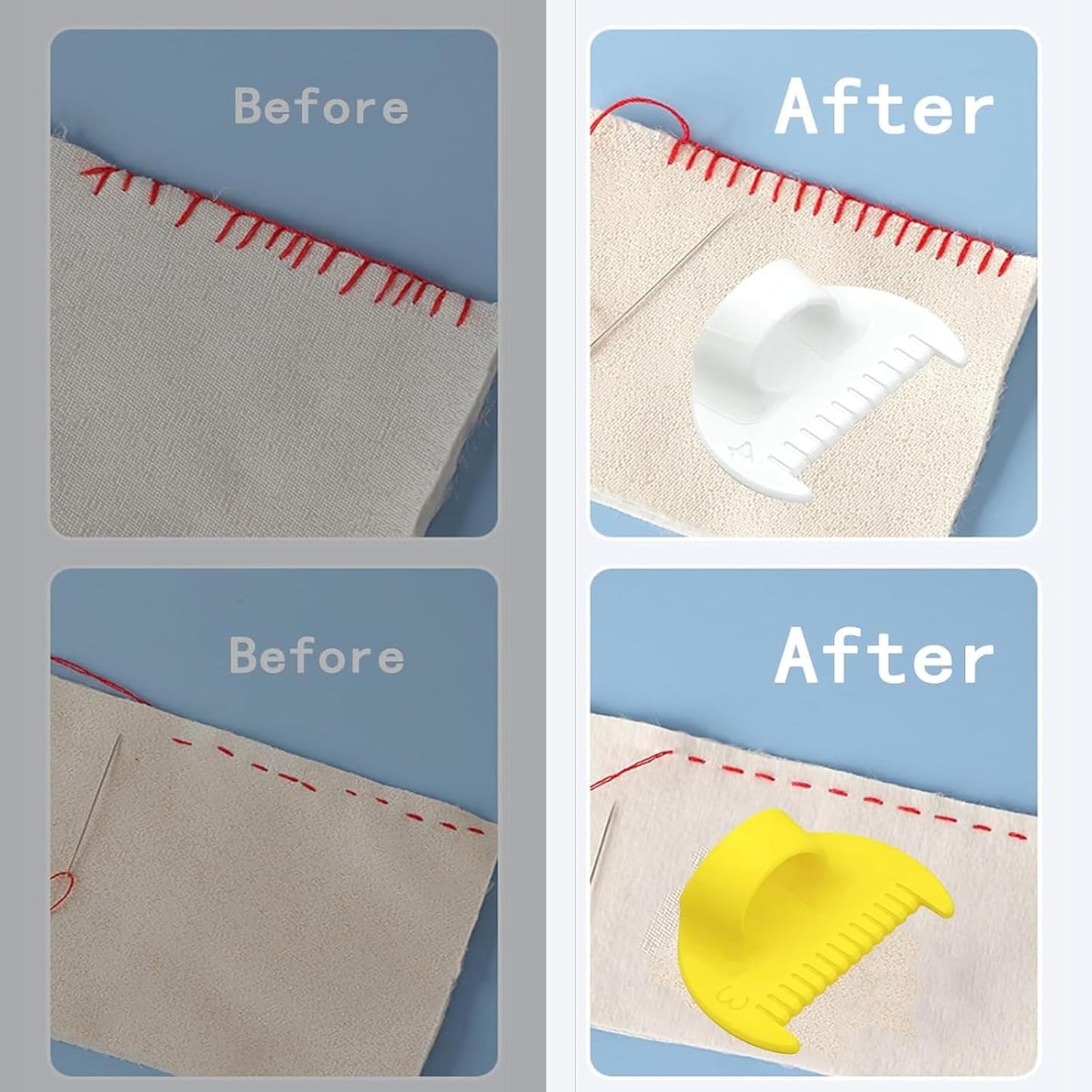 5mm Seam Guide for Hand Sewing Edge Lockranding Tool 5 PCS Set for Leather/Fabric/Craft Sew, Light Skin