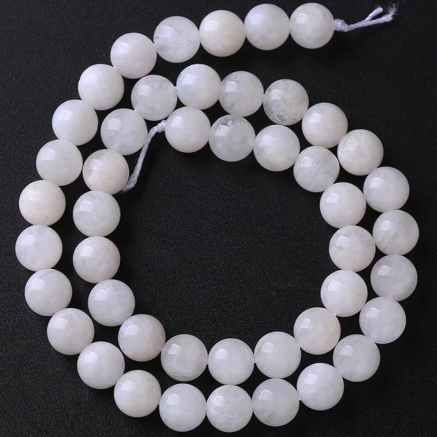 6mm 60pcs Natural Moonstone Stone Beads for Jewelry Making Energy Healing Power Stone Beads DIY Bracelet Necklace Accessories 15"
