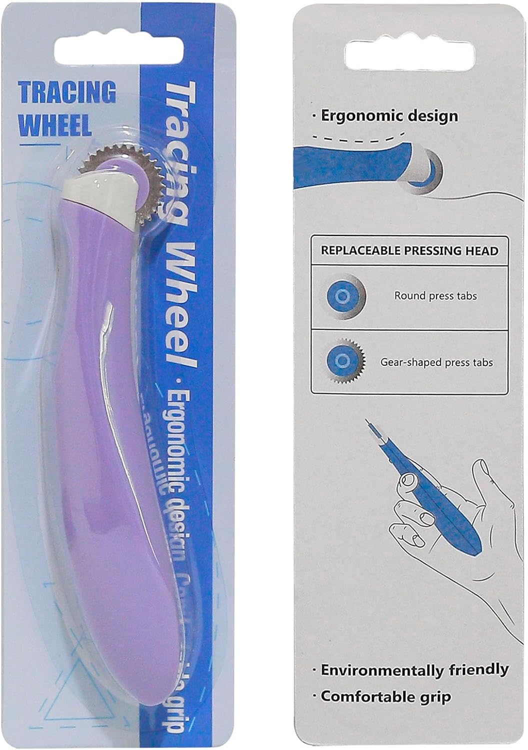 YEQIN Toothed Edge Tracing Wheel - Professional Stitch Marking Spacer, Leather Needle Point Tracing Wheel for Arts and Leather Crafts