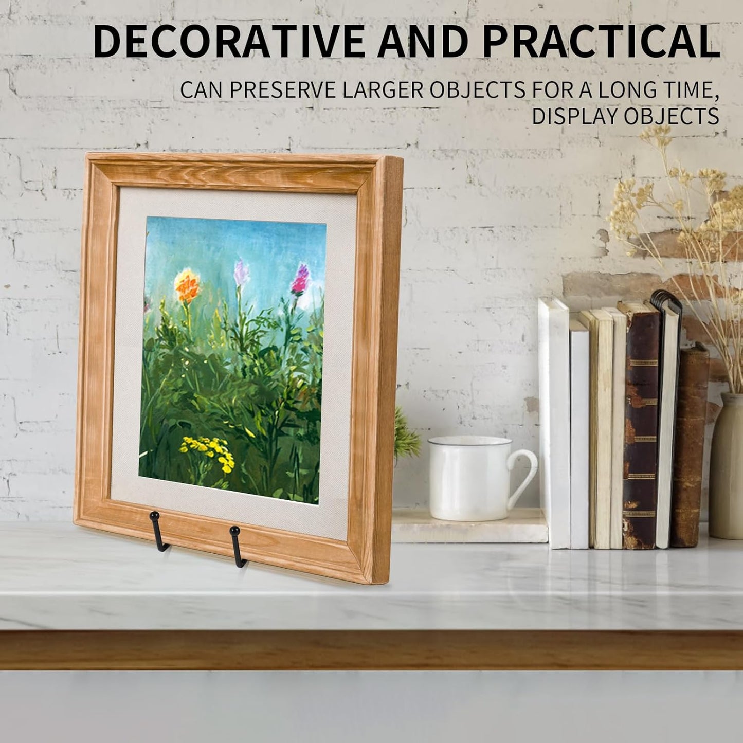 Decolore 5 Pack 10.3 Inch Black Plate Stands Picture Easels for Display Large Book Stands for Picture, Decorative Plate, Book, Frame, Tabletop Poster