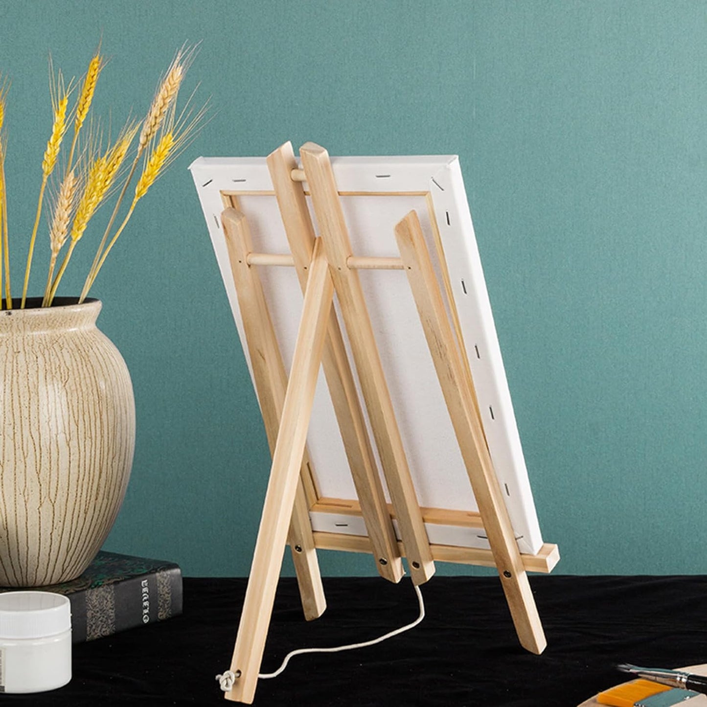 Tosnail 6 Pack 16" Art Easel Stand Tabletop Wooden Display Stand Photo Holder Display Stand for Artist, Students, Adults, Kids Painting