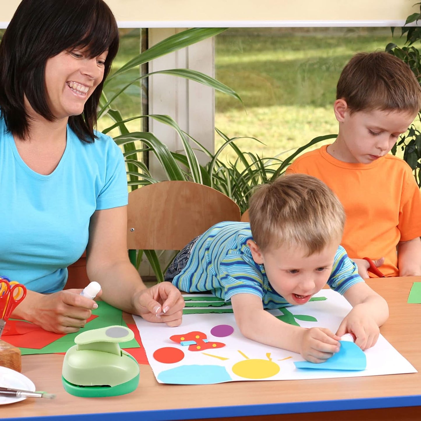 UCEC Circle Cutter, 3 Pcs Circle Punch, 2 + 1 + 5/8 Inch Craft Hole Punch, Paper Cutter for Crafting Hole Punch for Paper Crafting Card, Making Scrapbook Craft, DIY Office Supplies