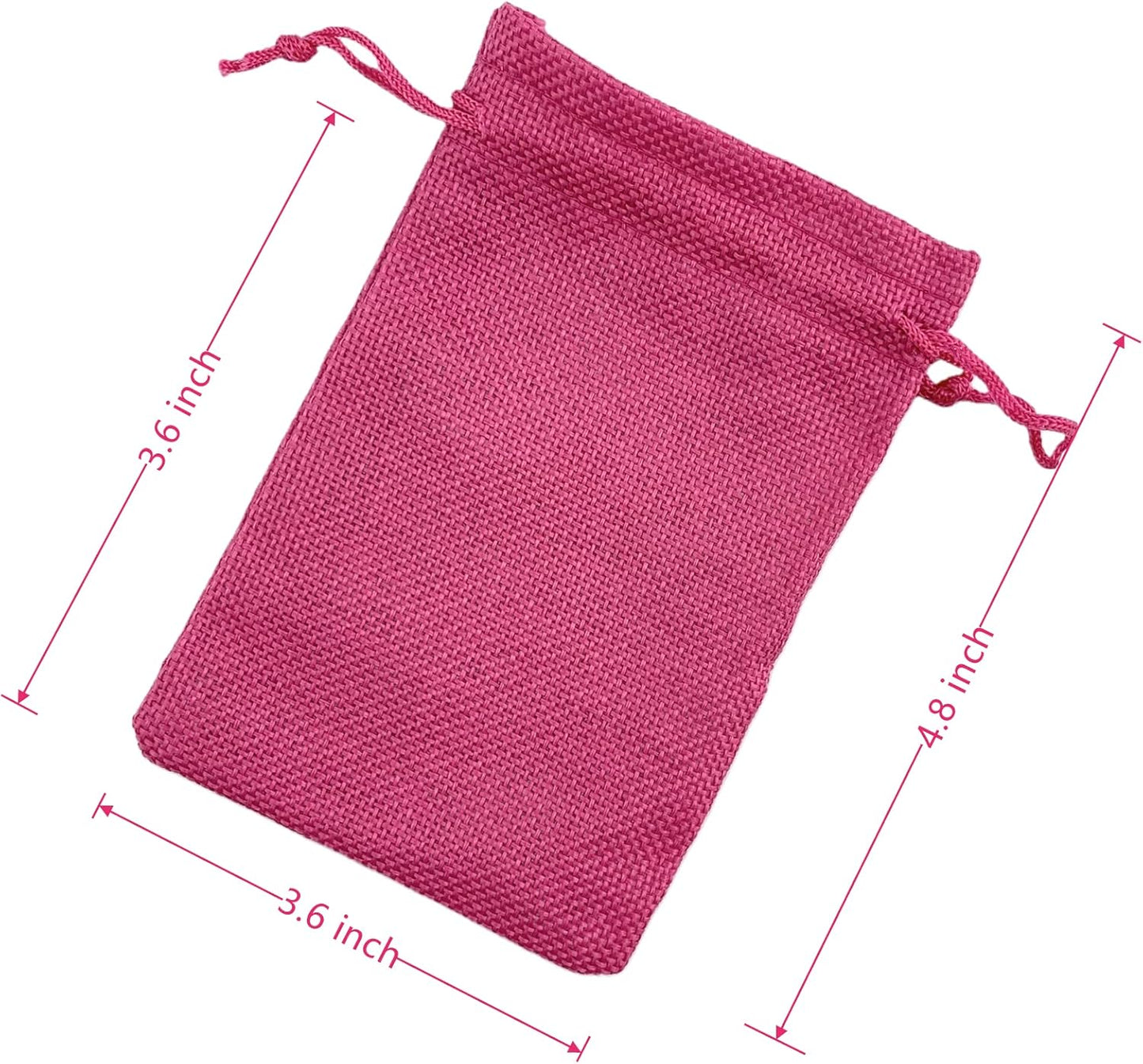 Palmhomee Pack Of 25 Burlap Gift Bags with Drawstring Linen Jewelry Pouches Wedding Hessian Jute Bags for Birthday Jewelry and Treat Pouches Party Wedding Favors Gift Art and DIY Craft (3.6x4.8