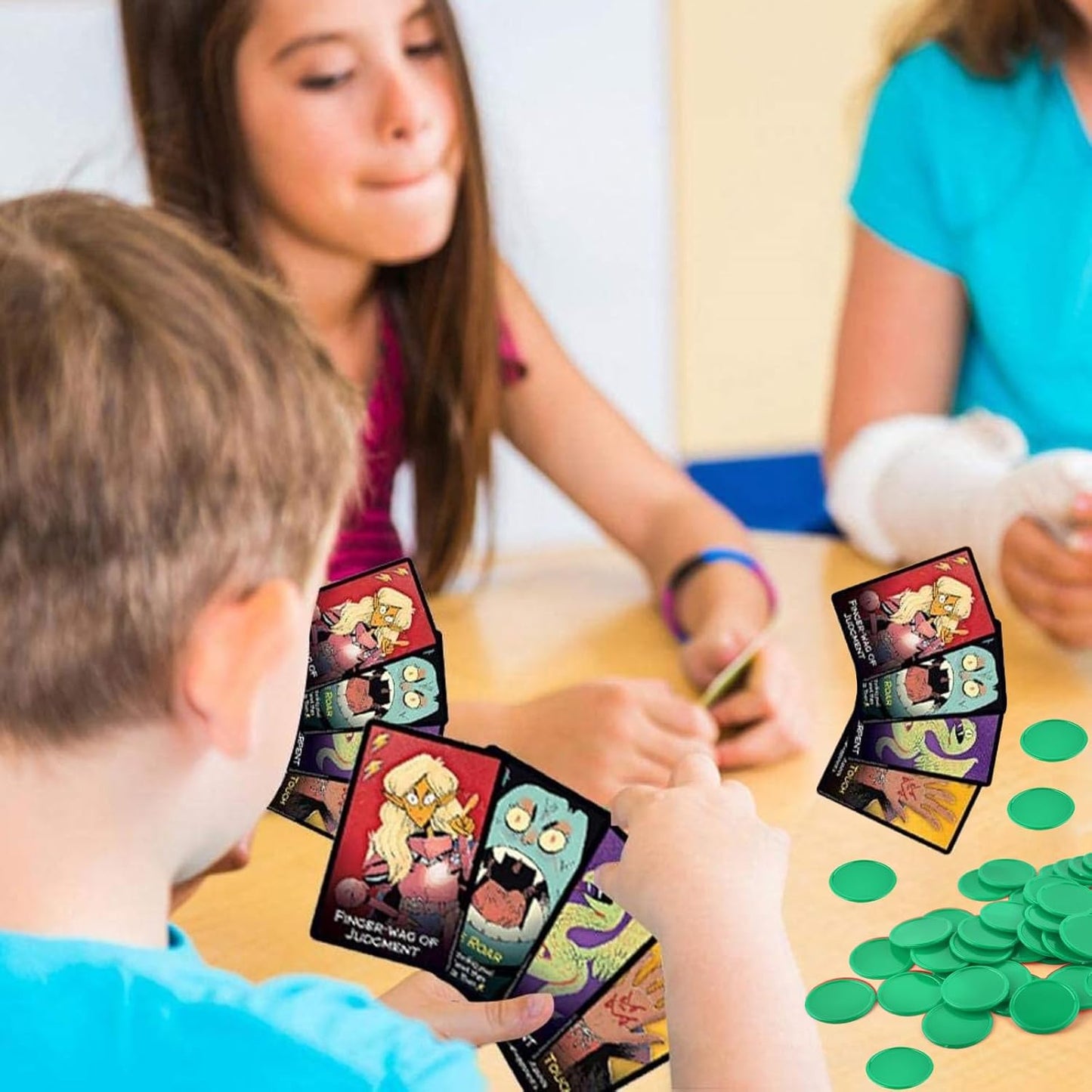 Coopay 600 Pieces Plastic Poker Chips Learning Counters Disks Bingo Chip Counting Discs Markers for Math Practice and Poker Card Game Tokens, Teaching Rewards, 38 mm/ 1.5 Inches (Green)