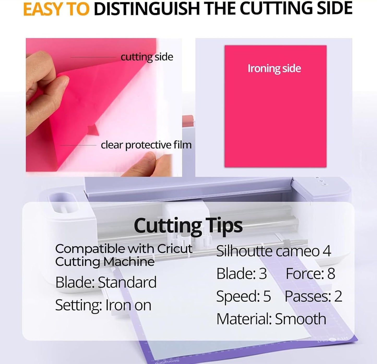 HTVRONT Pink Heat Transfer Vinyl Bundle - 10 Pack 12" x 10" HTV Vinyl for T-Shirt, Neon Pink Iron on Vinyl for All Cutting Machine or Heat Press Machine