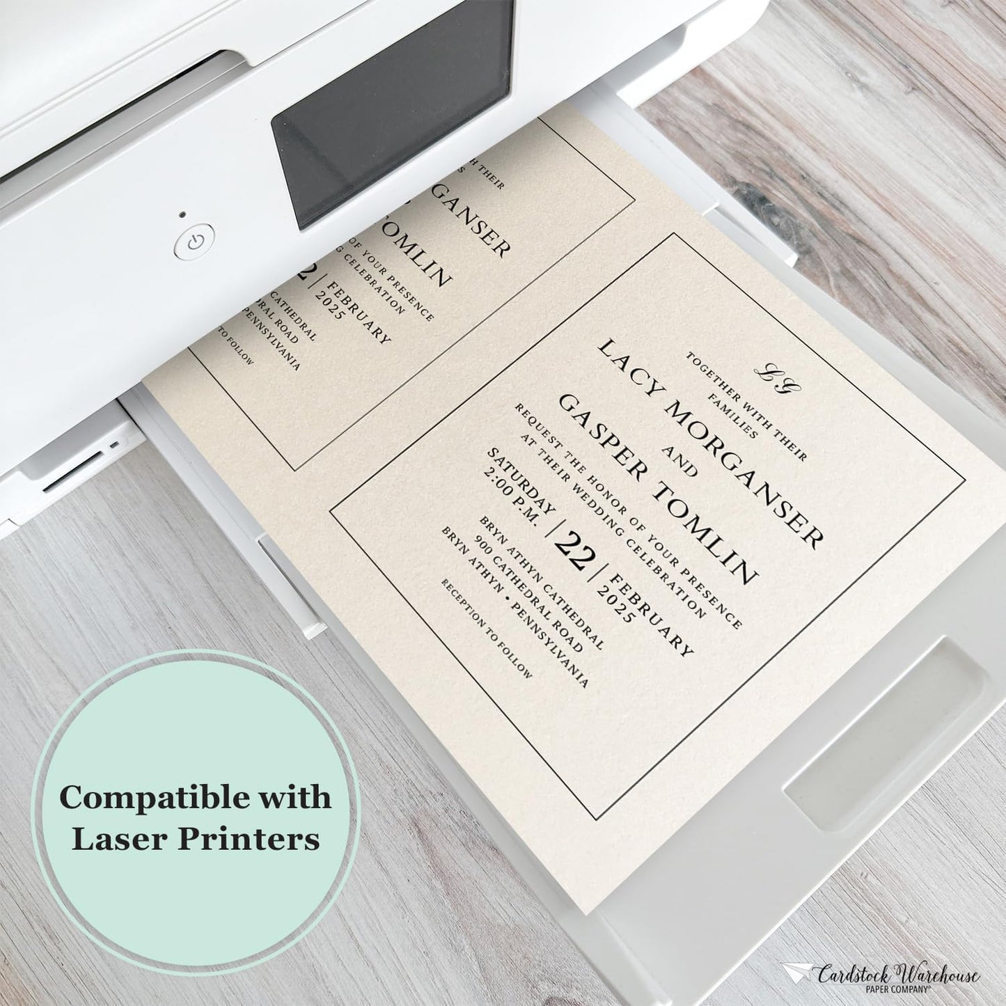 Cardstock Warehouse Stardream Opal Ivory Cardstock Paper - 25 Sheets, 8.5 x 11" โ 105 lb / 284 GSM Premium Metallic Ivory Card Stock for High-end Printing, Card Making, Die-cutting & DIY Projects