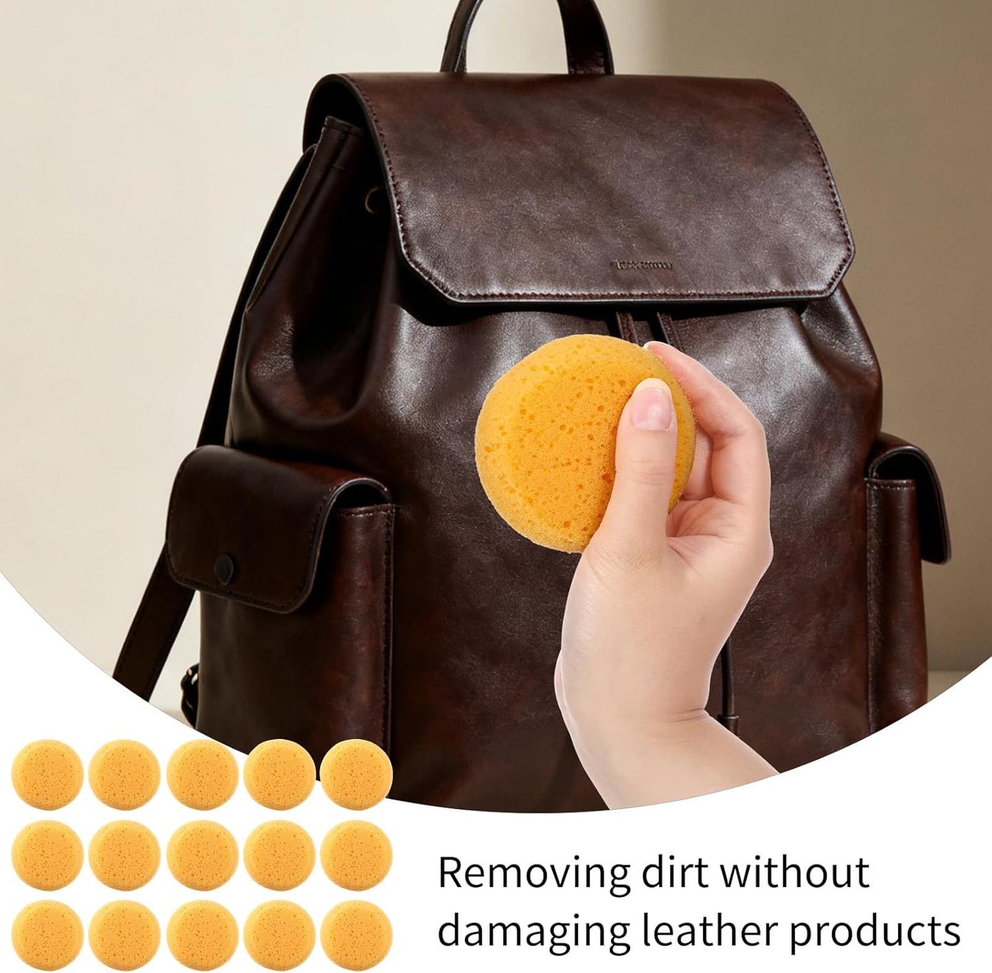 15pcs Pottery Sponges for Clay Round Painting Sponge Yellow Elasticity Cleaning Art sponges for Face Painting Pottery Art Crafts Kitchen Shoes Leather Care