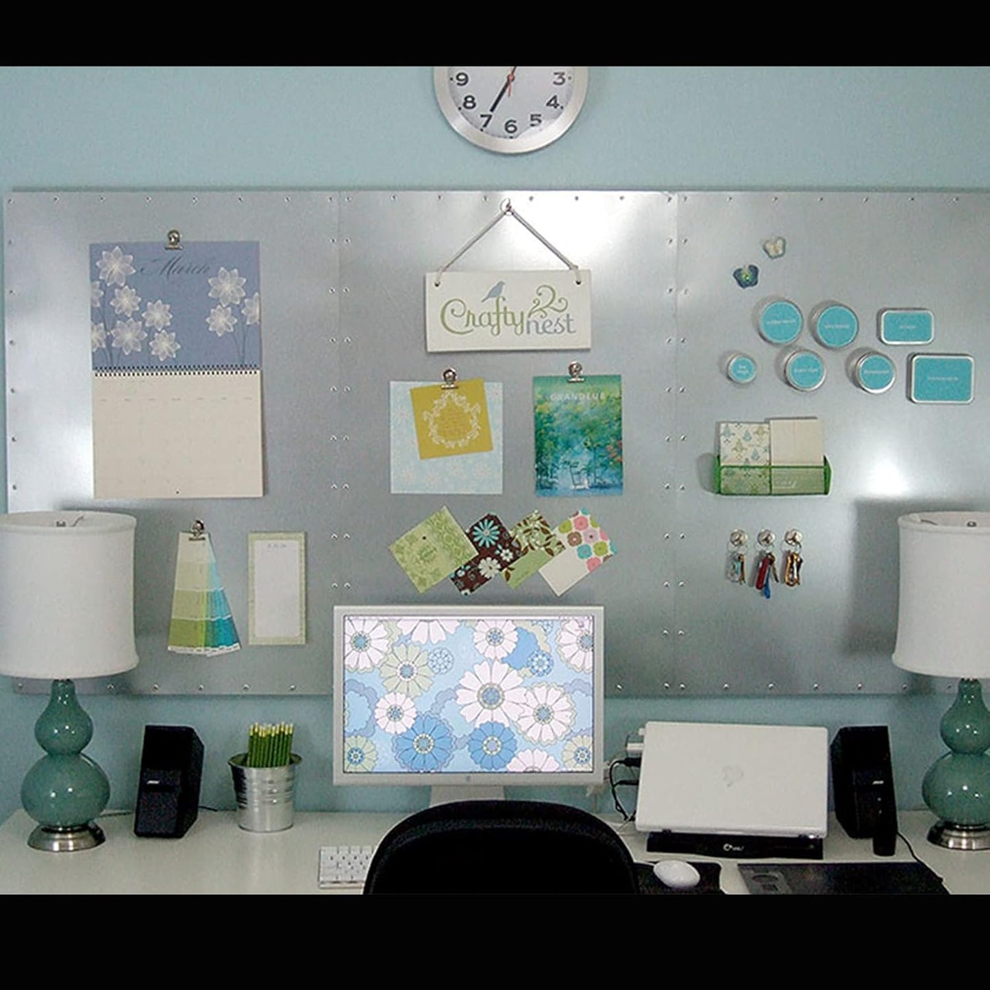 2Pcs 430 Stainless Steel Sheet Metal 8" x 12" x 1/32" Inch Metal Plates for Magnetic Mount Board Wall 20GA(0.80MM) 430 Stainless Steel Shim Stock Plates Metal Sheets for Crafting, Kitchen, Office