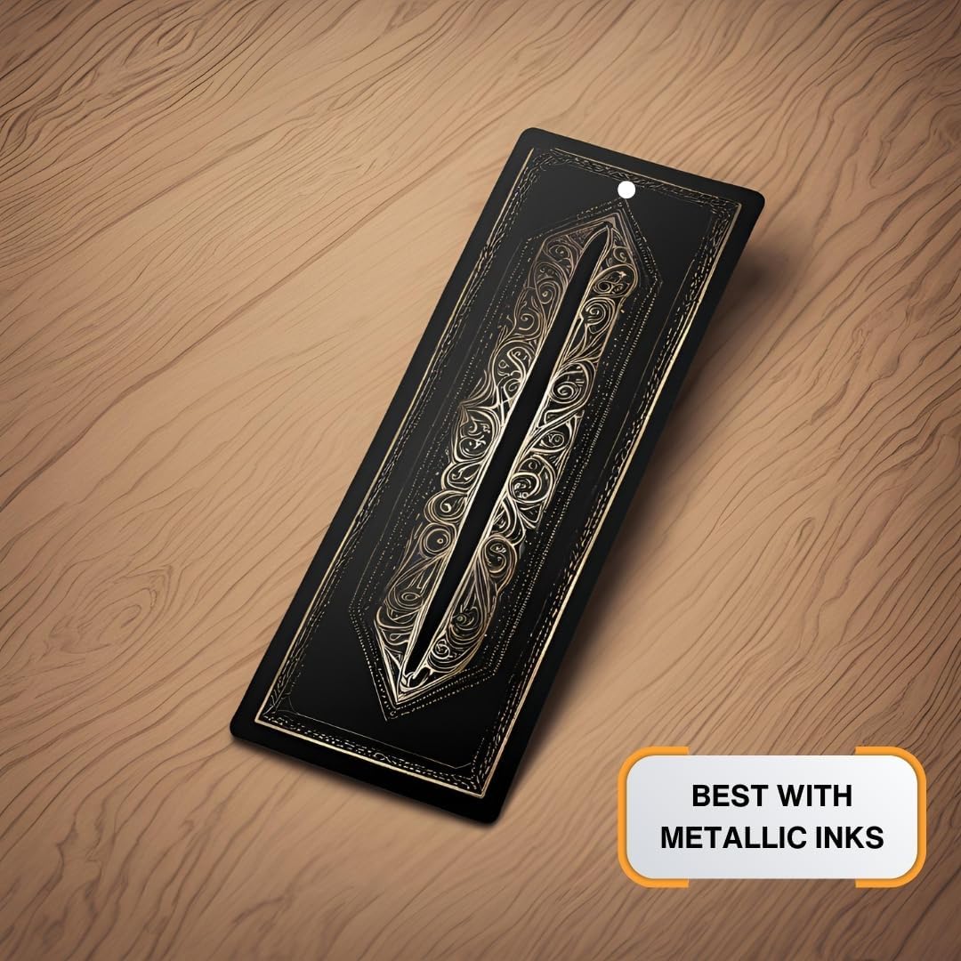 300GSM Deep Black Bookmark Sketchpads, Suitable for Acrylics & Mixed Media for Professional Artists (Pack of 2)