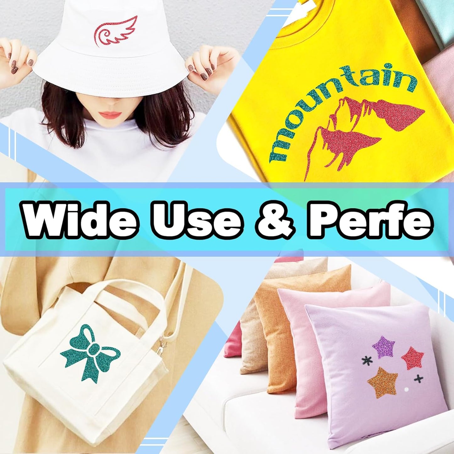 Agate Green Glitter HTV Heat Transfer Vinyl 12" x6FT Glitter Vinyl for T Shirts Easy to Cut and Weed Compatible with All Cutter Machines HTV Vinyl Iron on for Cricut (Agate Green, 12“x6FT)